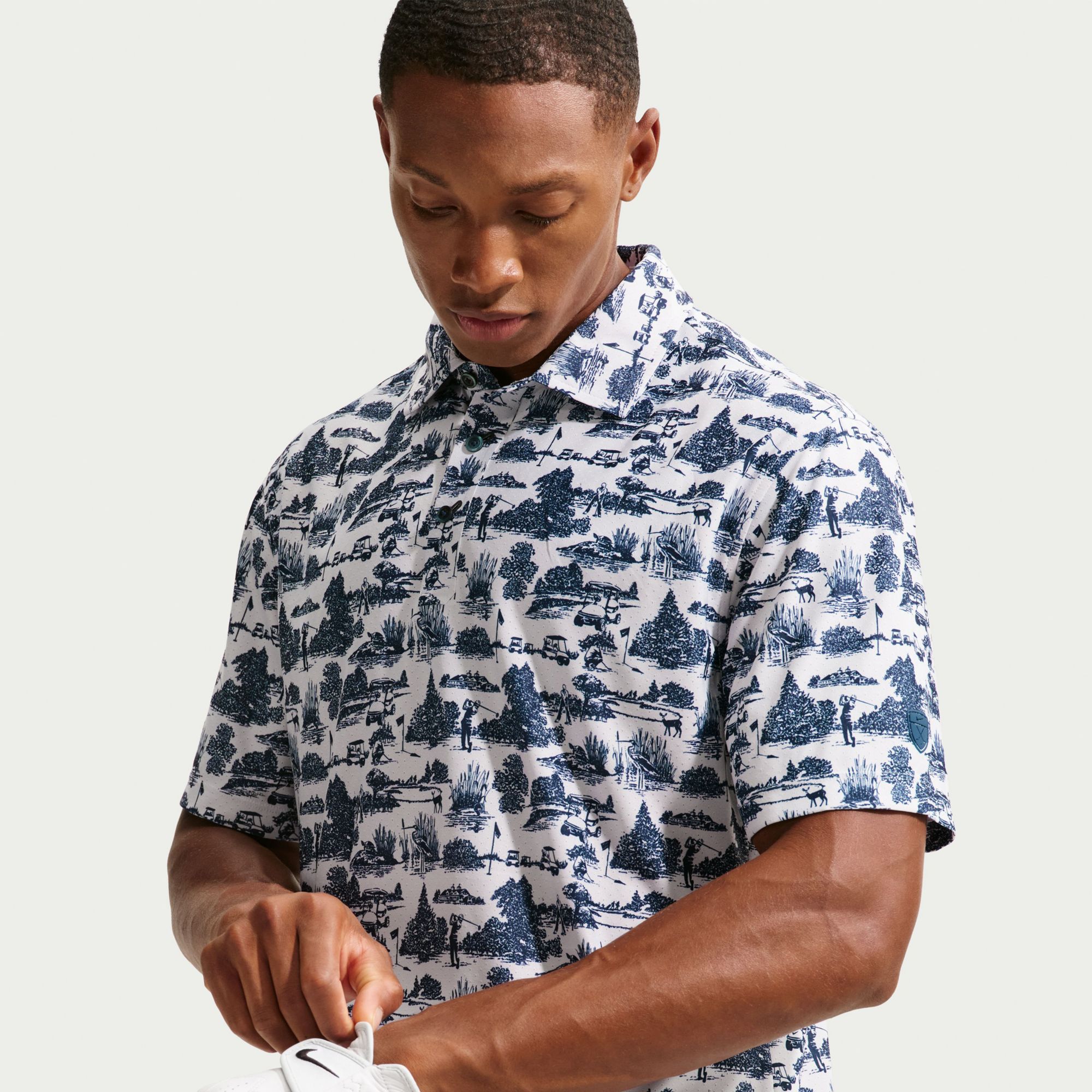 Nike Men's Tailored Performance Dri-FIT Golf Course Printed Golf Polo product image