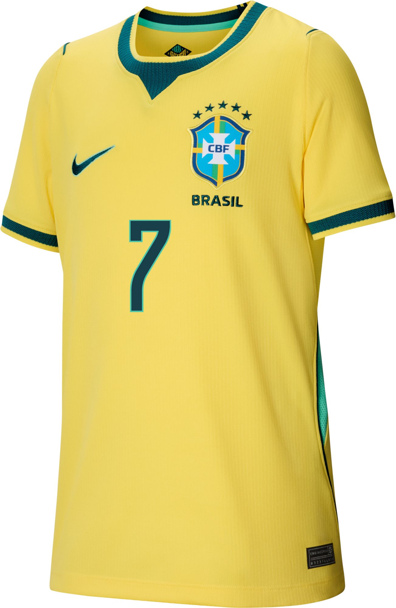 Nike Youth Brazil Vinicius Junior #7 2026 Home Replica Jersey product image