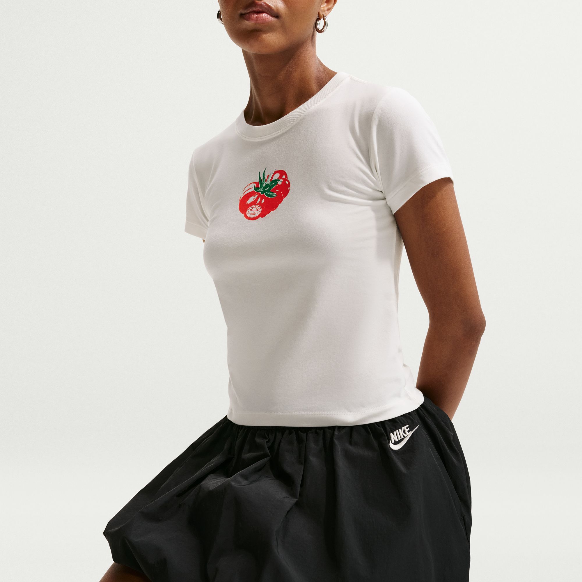 Nike Women's Sportswear Chill Knit Slim Tomato Cropped T-Shirt product image