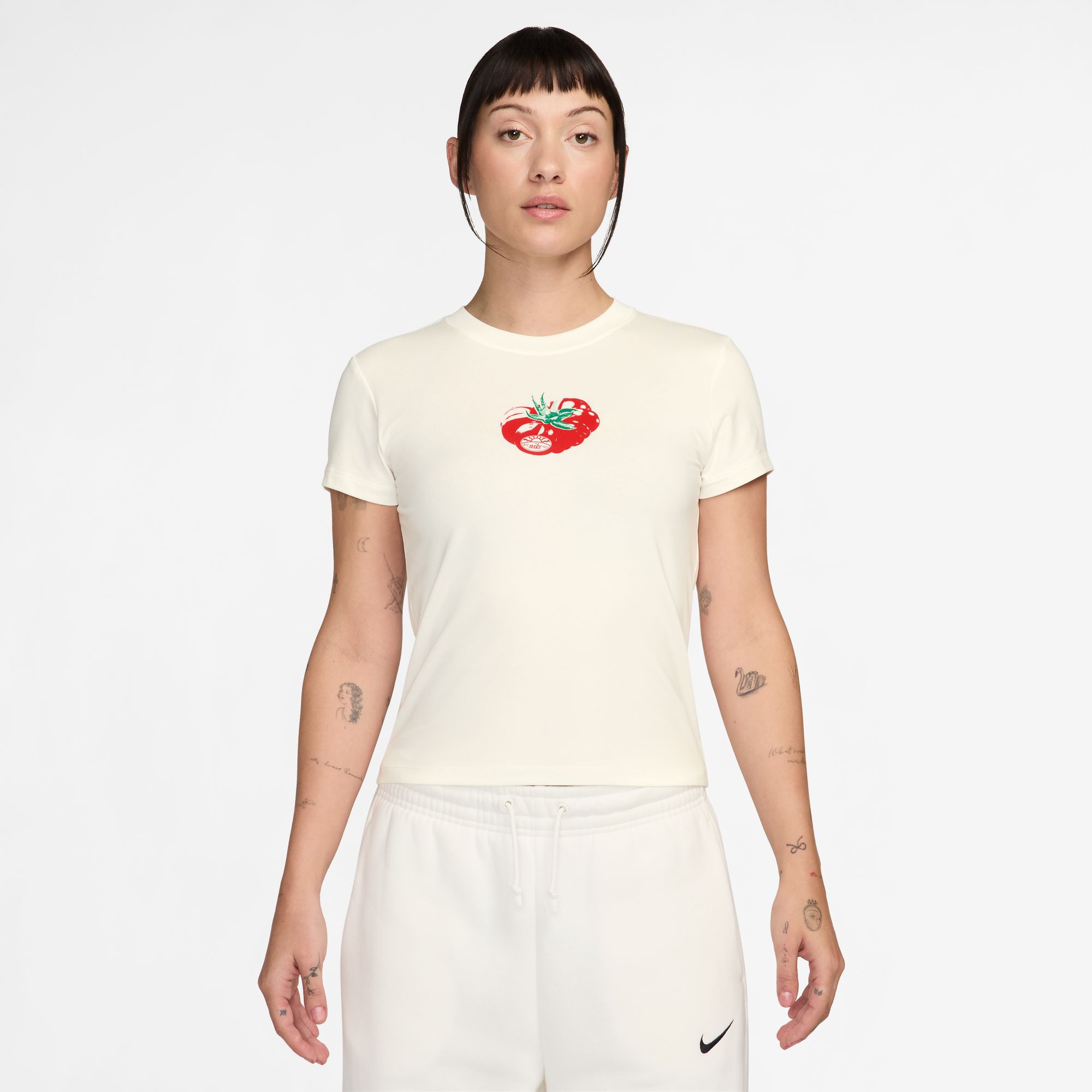 Nike Women's Sportswear Chill Knit Slim Tomato Cropped T-Shirt product image