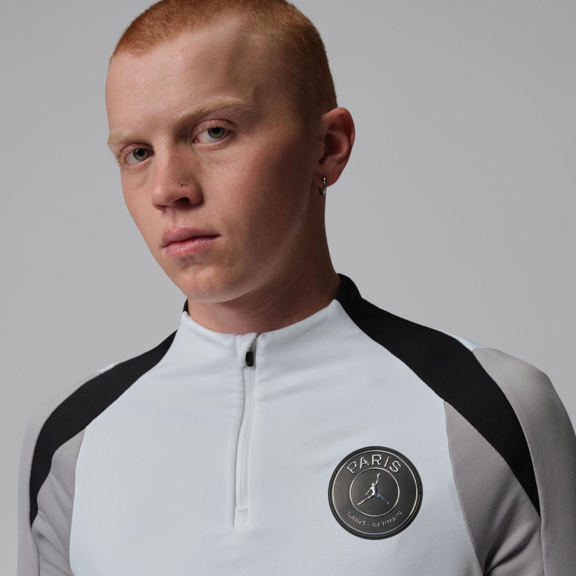 Nike Adult Paris Saint-Germain White Strike Drill 1/4 Zip Pullover product image