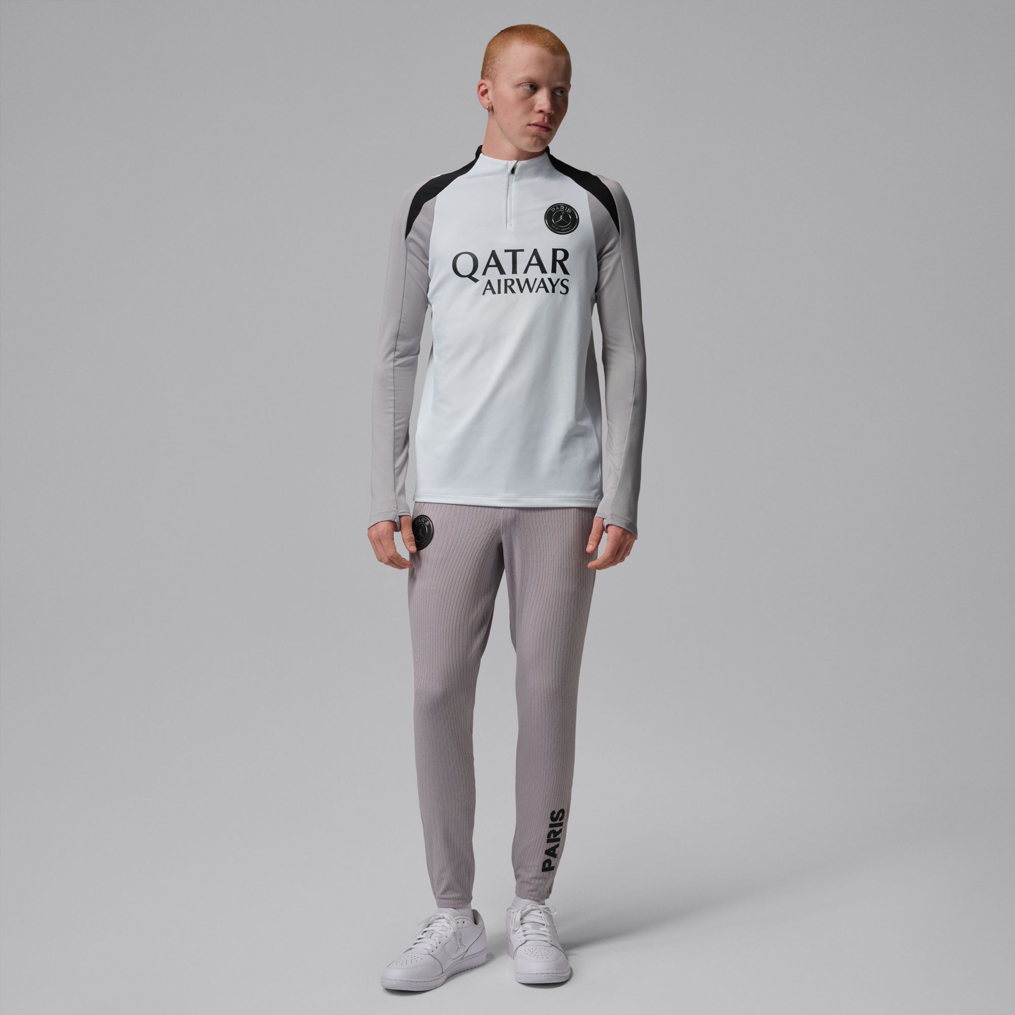 Nike Adult Paris Saint-Germain White Strike Drill 1/4 Zip Pullover product image