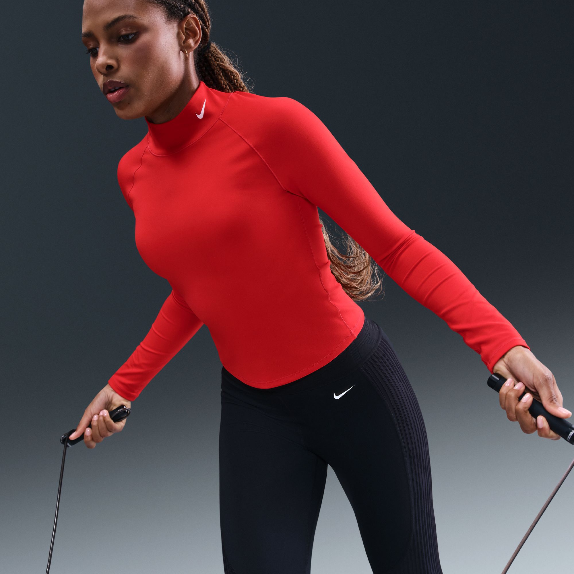 Nike Women's Pro Dri-FIT Fitness Mock-Neck Long-Sleeve Top product image