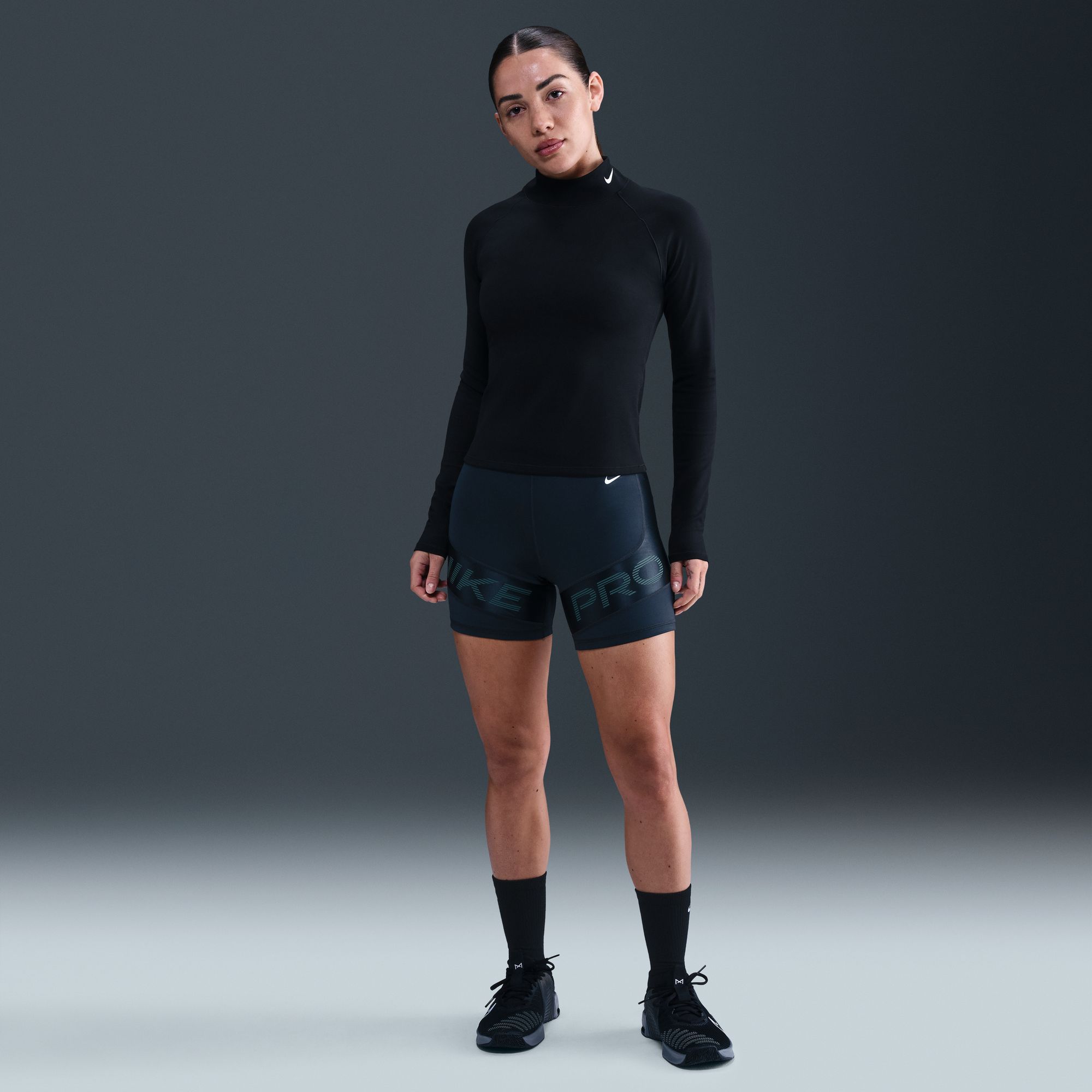 Nike Women's Pro Dri-FIT Fitness Mock-Neck Long-Sleeve Top product image