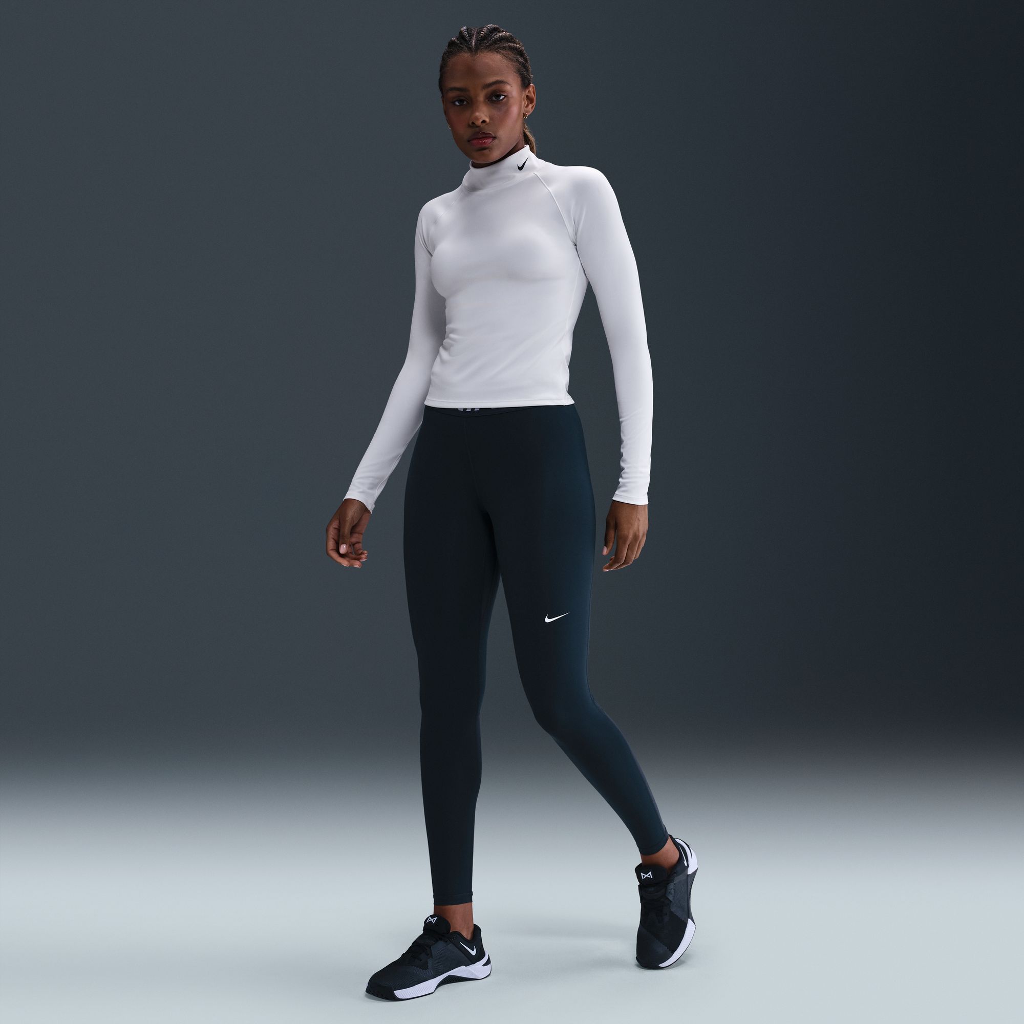 Nike Women's Pro Dri-FIT Fitness Mock-Neck Long-Sleeve Top product image