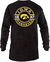 Image One Men's Iowa Hawkeyes Black Rounds Long Sleeve T-Shirt product image