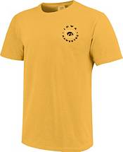 Image One Men's Iowa Hawkeyes Gold State Circle Graphic T-Shirt product image