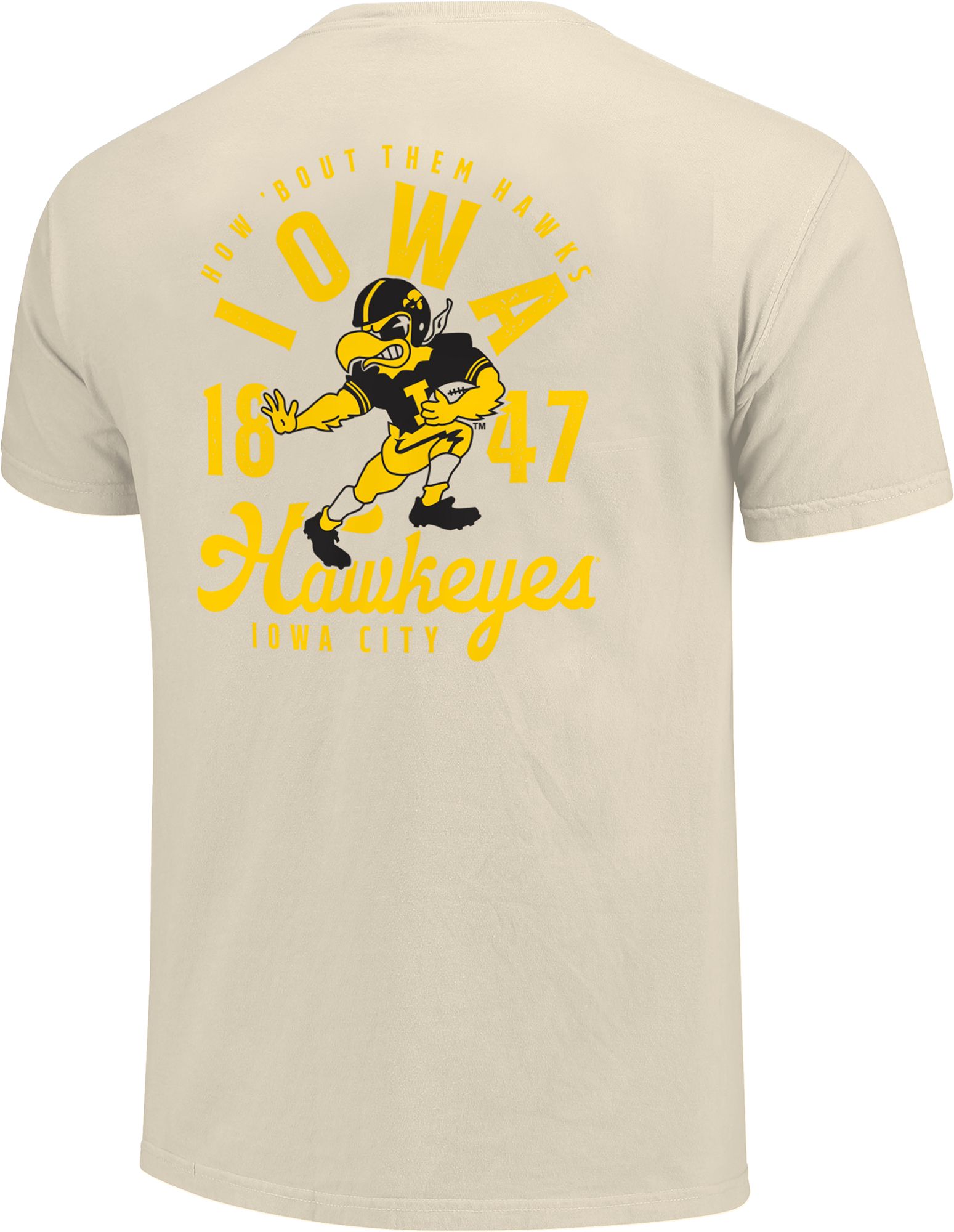 Image One Men's Iowa Hawkeyes Ivory Mascot Local T-Shirt product image