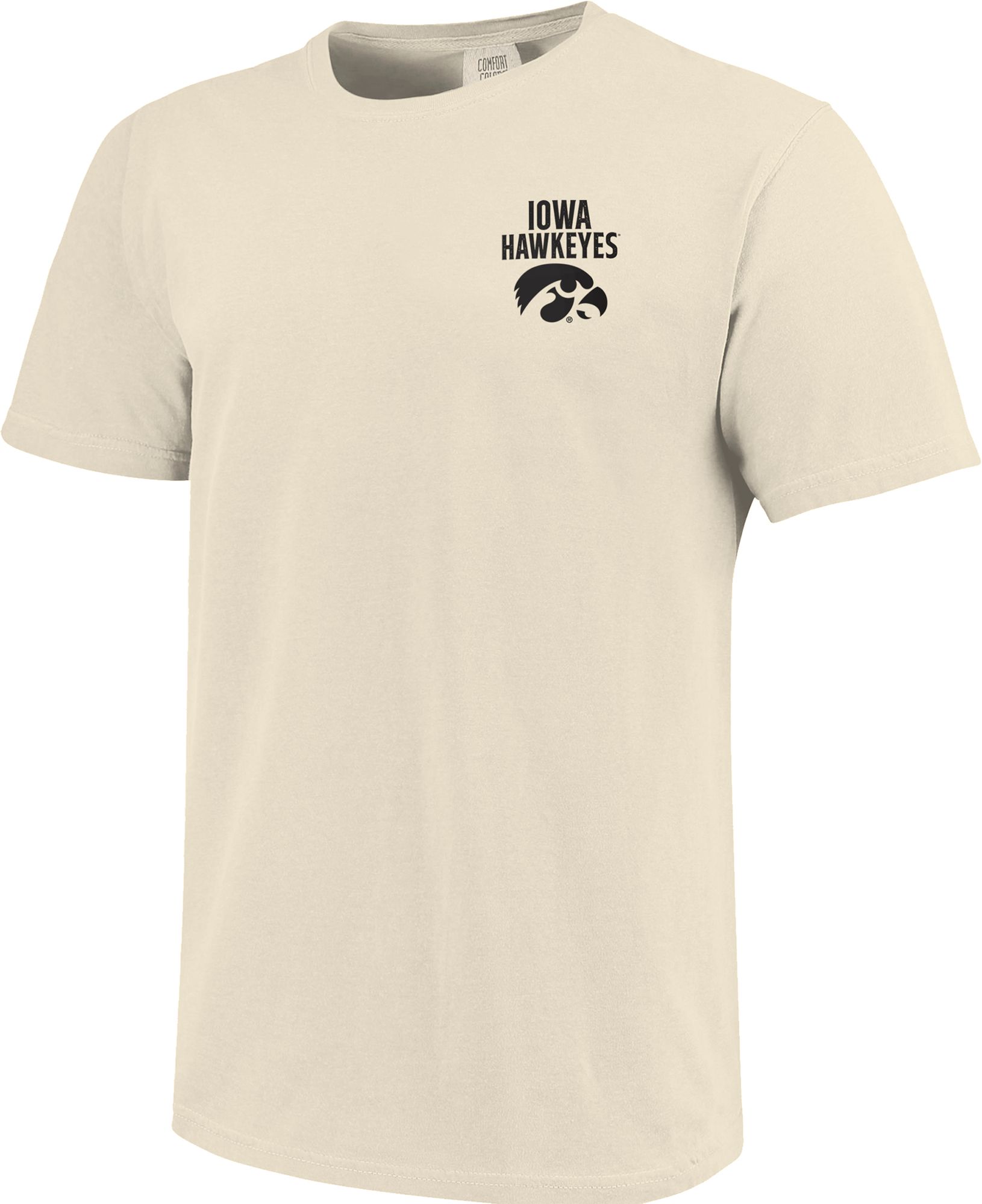 Image One Men's Iowa Hawkeyes Ivory Mascot Local T-Shirt