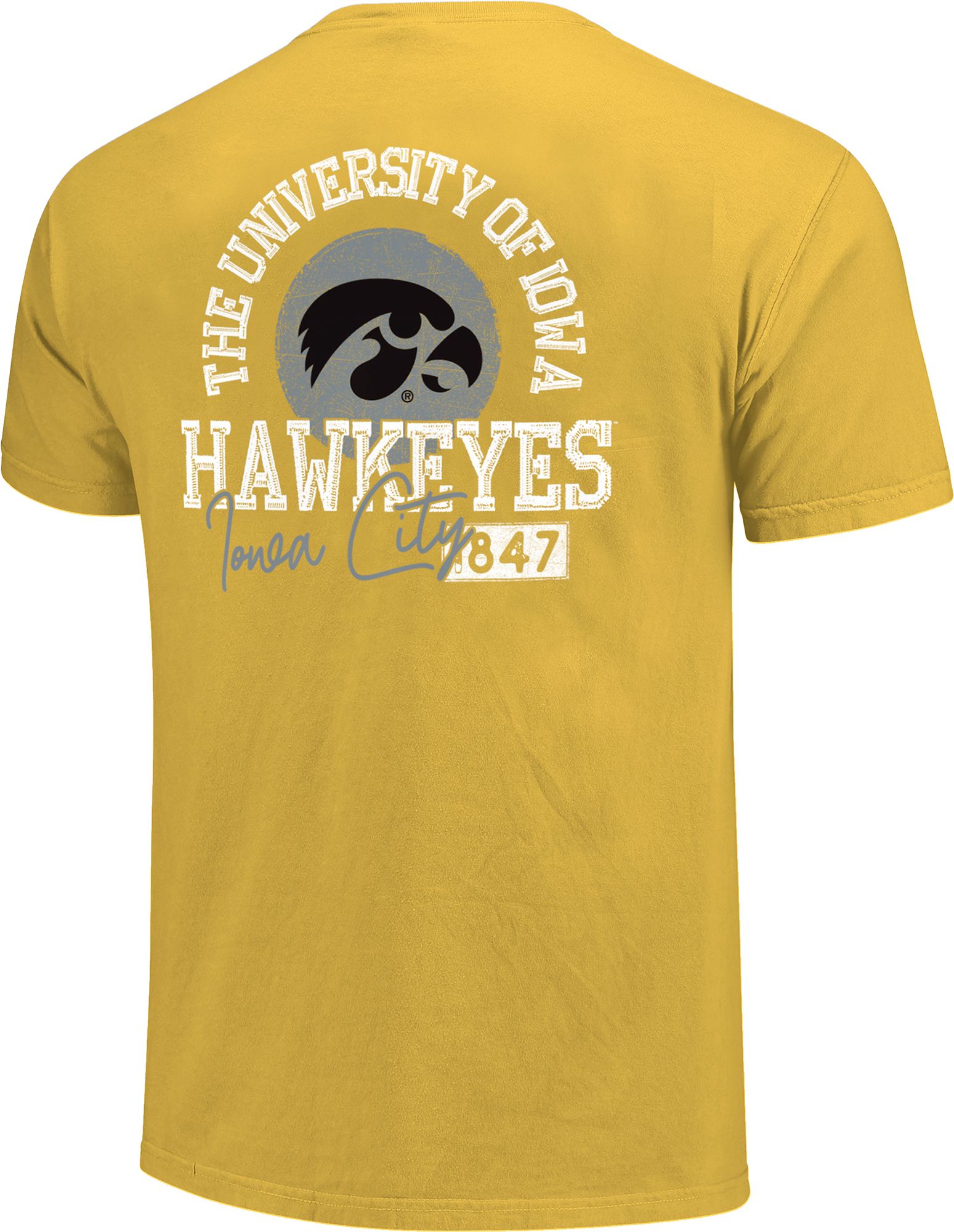 Image One Men's Iowa Hawkeyes Gold Stitched T-Shirt product image