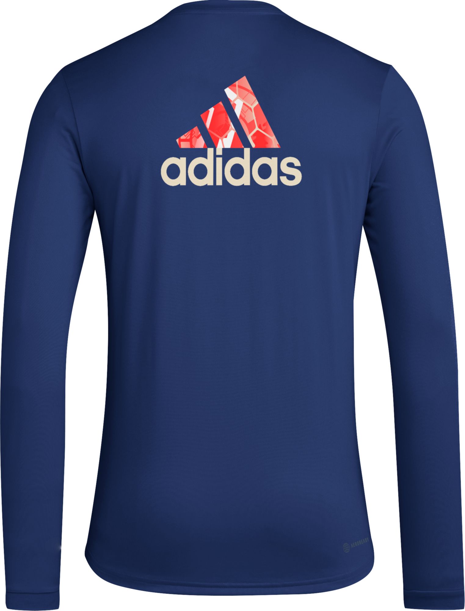 adidas Adult New England Revolution 2024 Local Pop Navy Long Sleeve Shirt