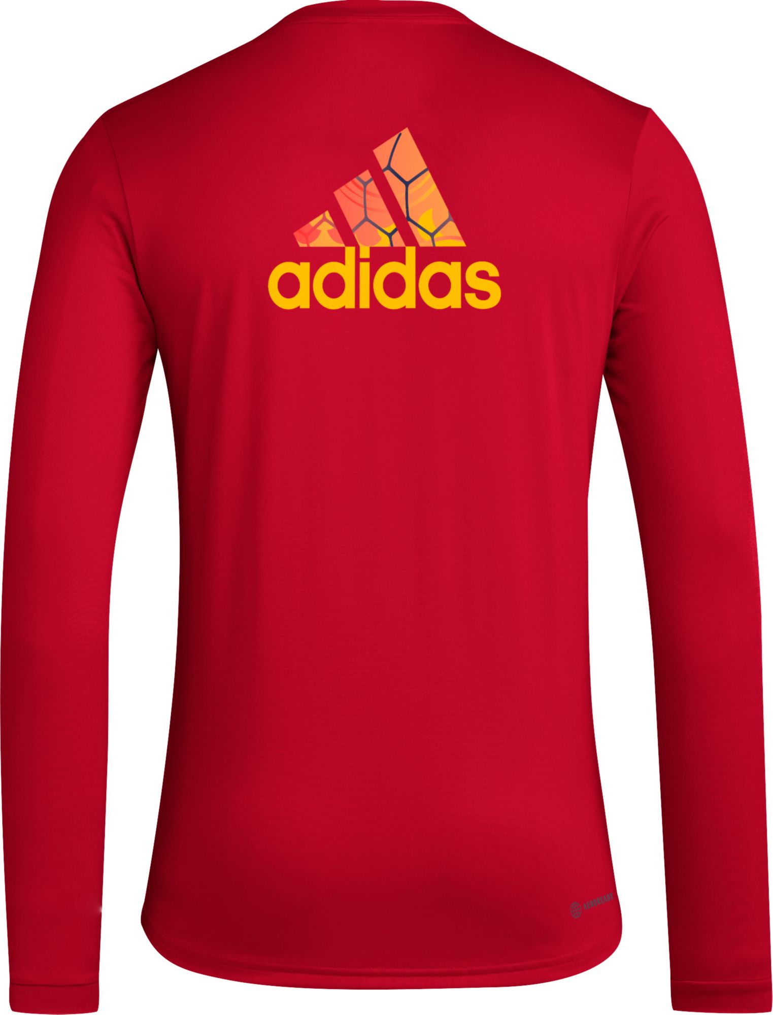 adidas Adult Real Salt Lake 2024 Local Pop Red Long Sleeve Shirt