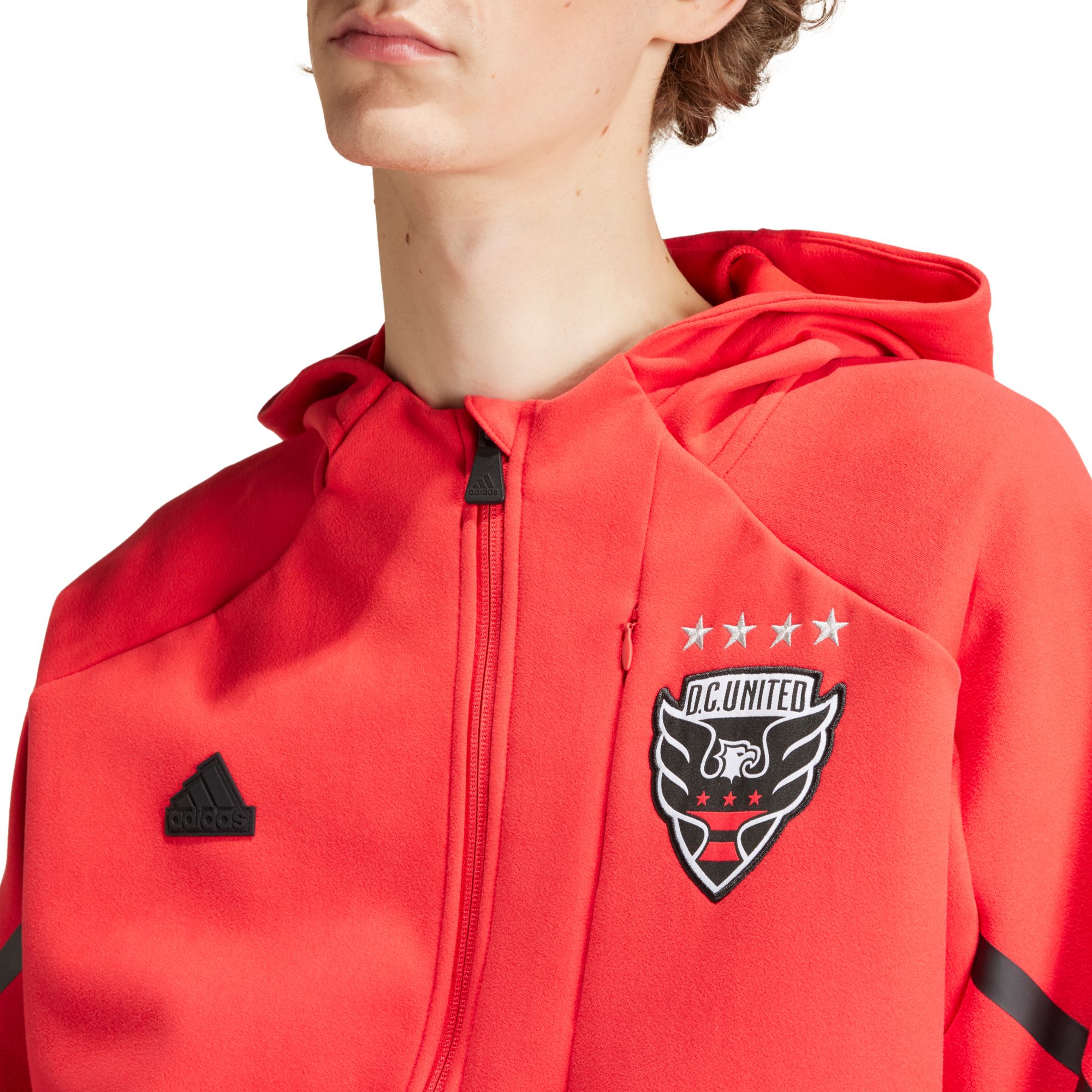 adidas Adult D.C. United 2024 Red Prematch Anthem Jacket