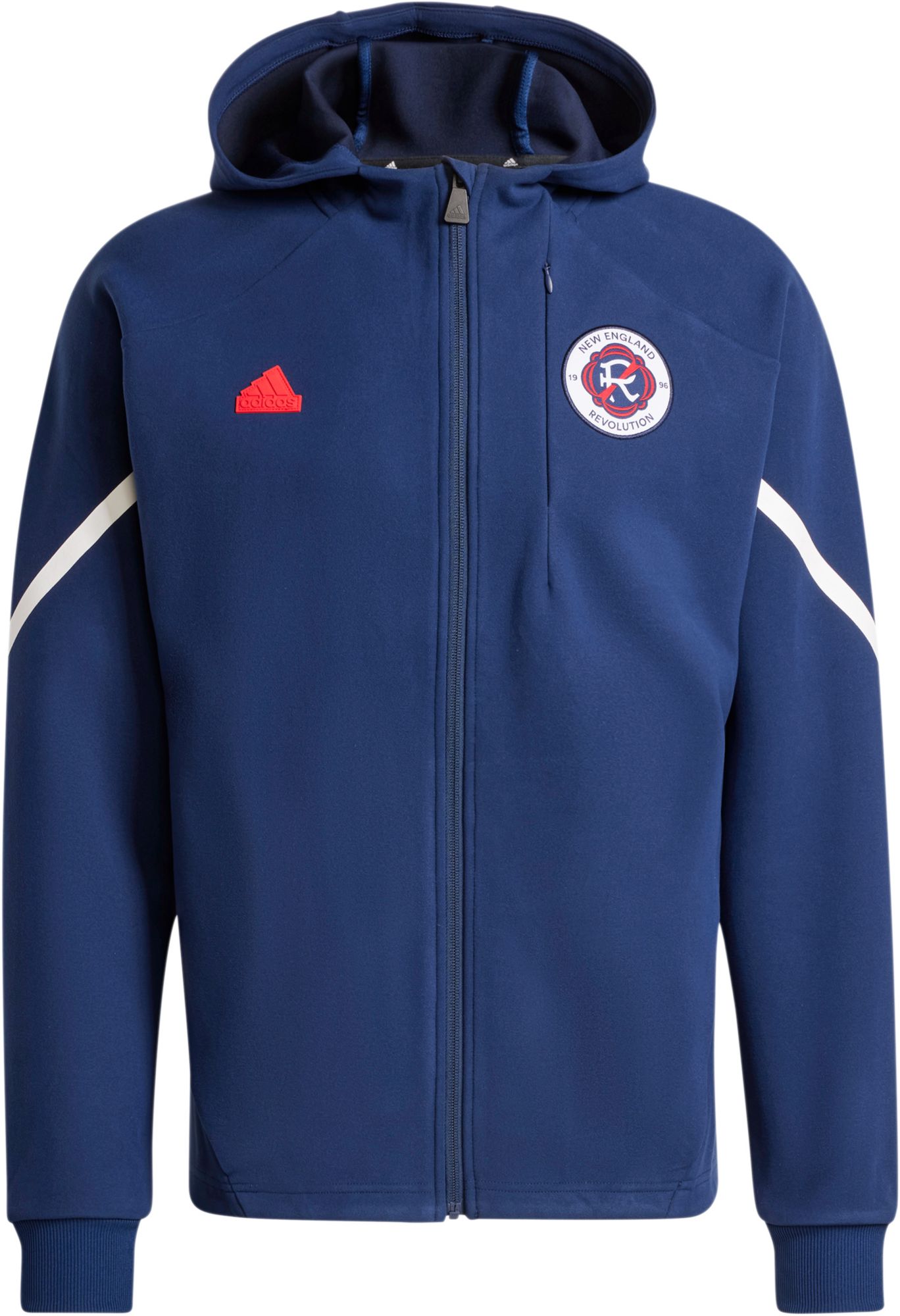 adidas Adult New England Revolution 2024 Blue Prematch Anthem Jacket