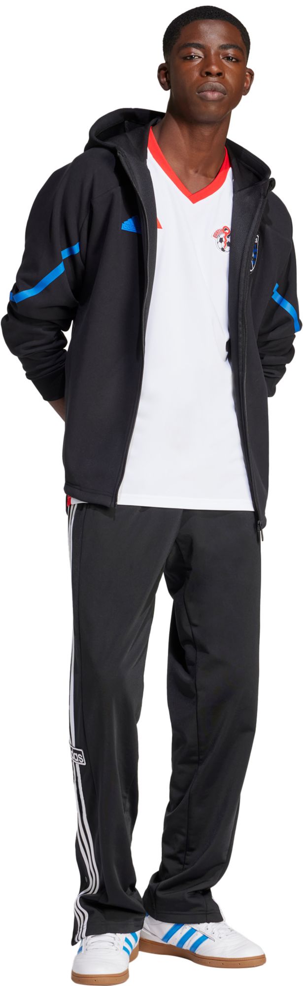 adidas Adult San Jose Earthquakes 2024 Black Prematch Anthem Jacket product image