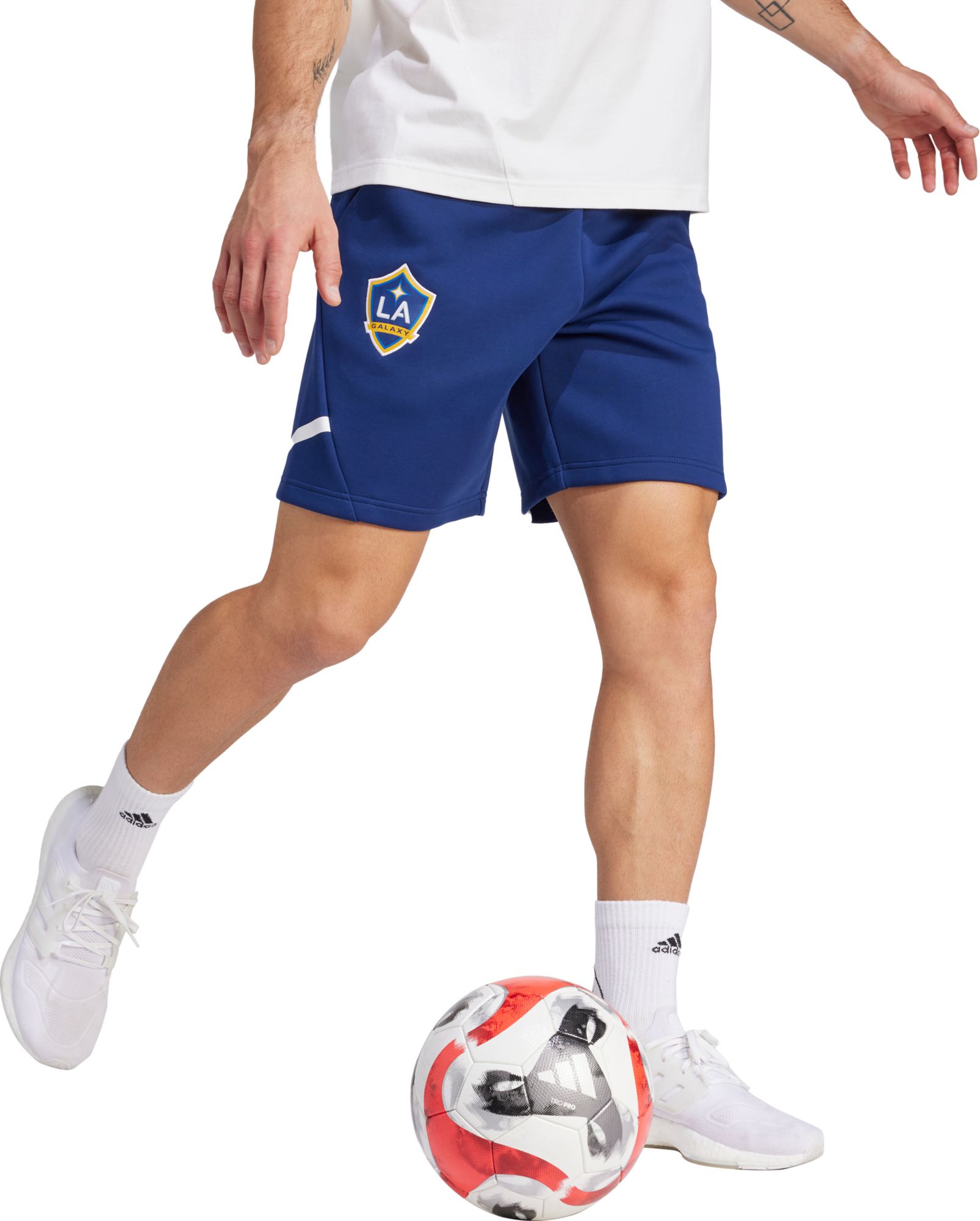 adidas Adult LA Galaxy 2024 Travel Navy Shorts product image
