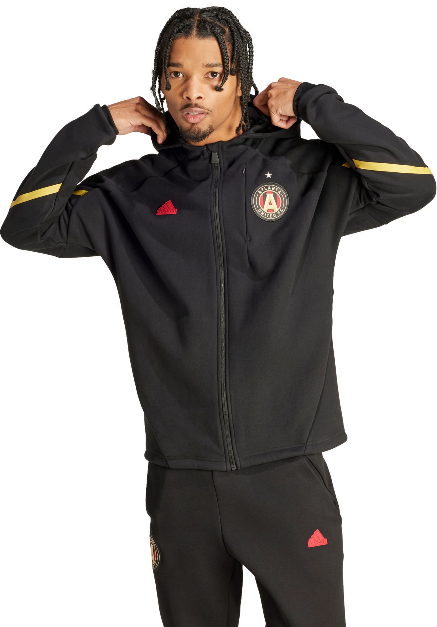 adidas Adult Atlanta United 2024 Black Prematch Anthem Jacket product image