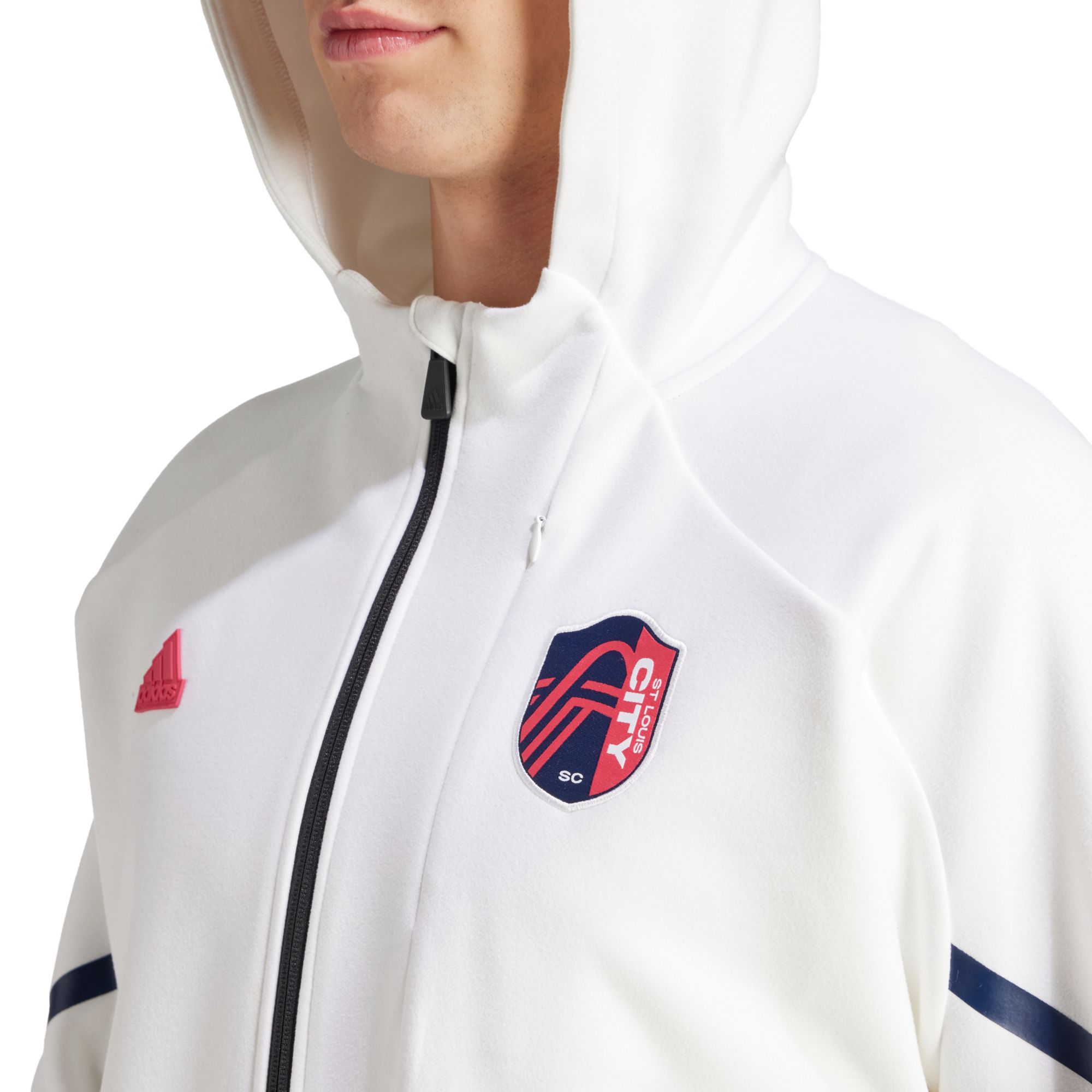 adidas Adult St. Louis City SC 2024 White Prematch Anthem Jacket