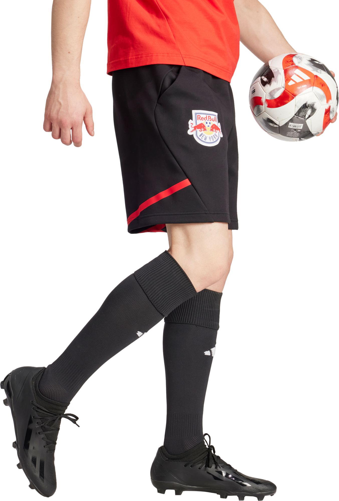 adidas Adult New York Red Bulls 2024 Travel Black Shorts product image