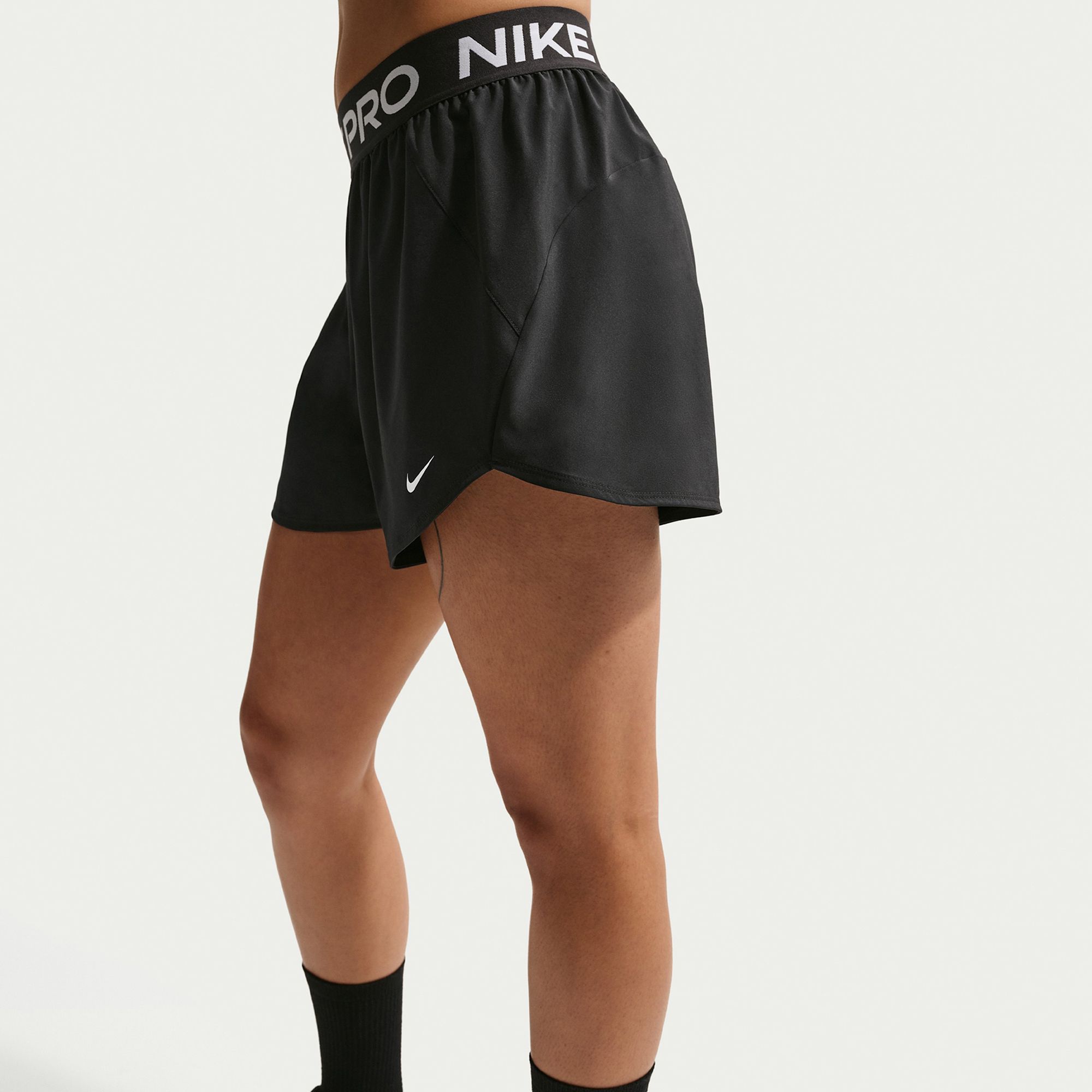 Nike Women's Pro Dri-FIT Mid-Rise Brief-Lined 3" Woven Shorts product image