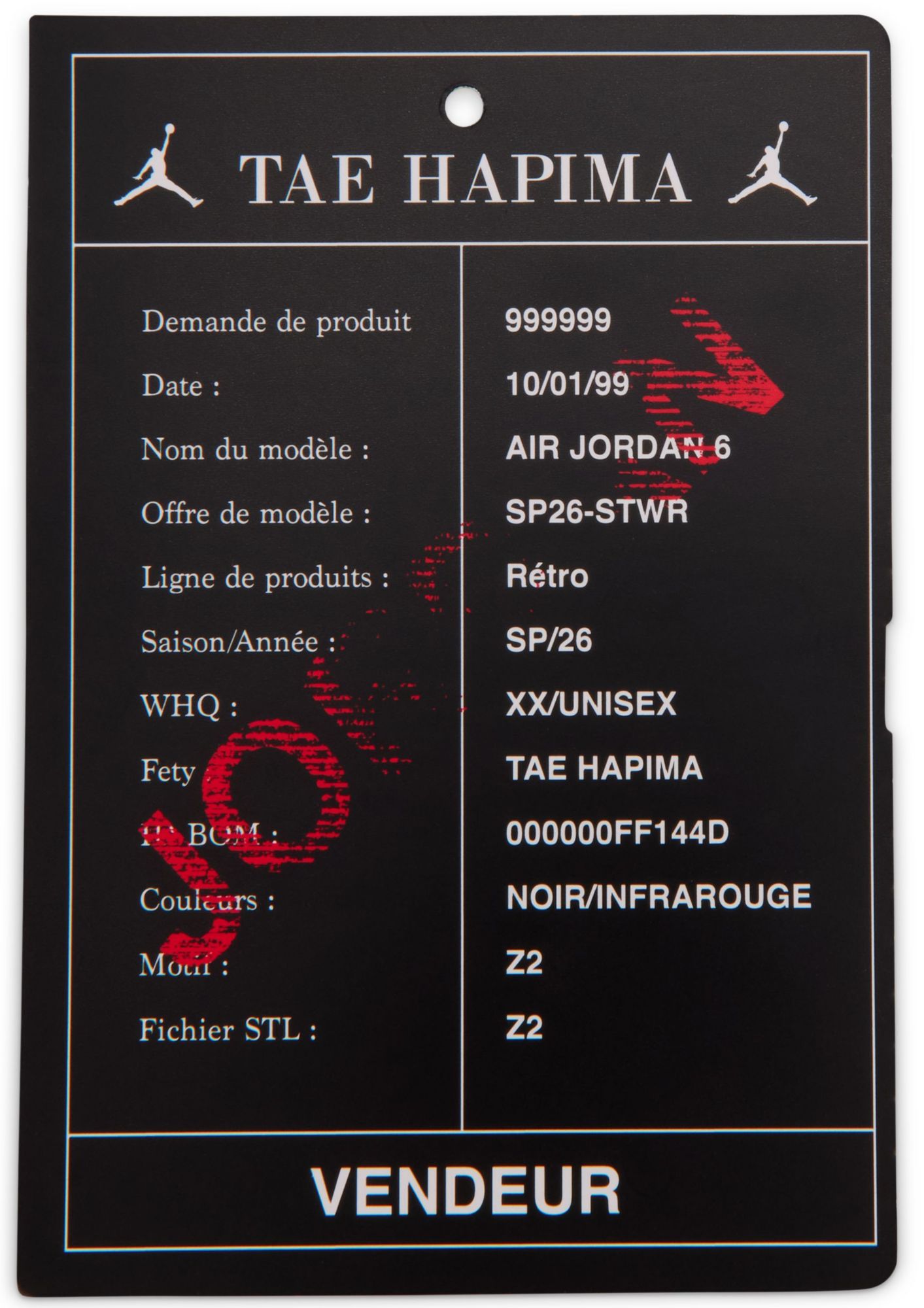 Air Jordan Kids' Grade School 6 Retro 'Infrared Salesman' Basketball Shoes product image