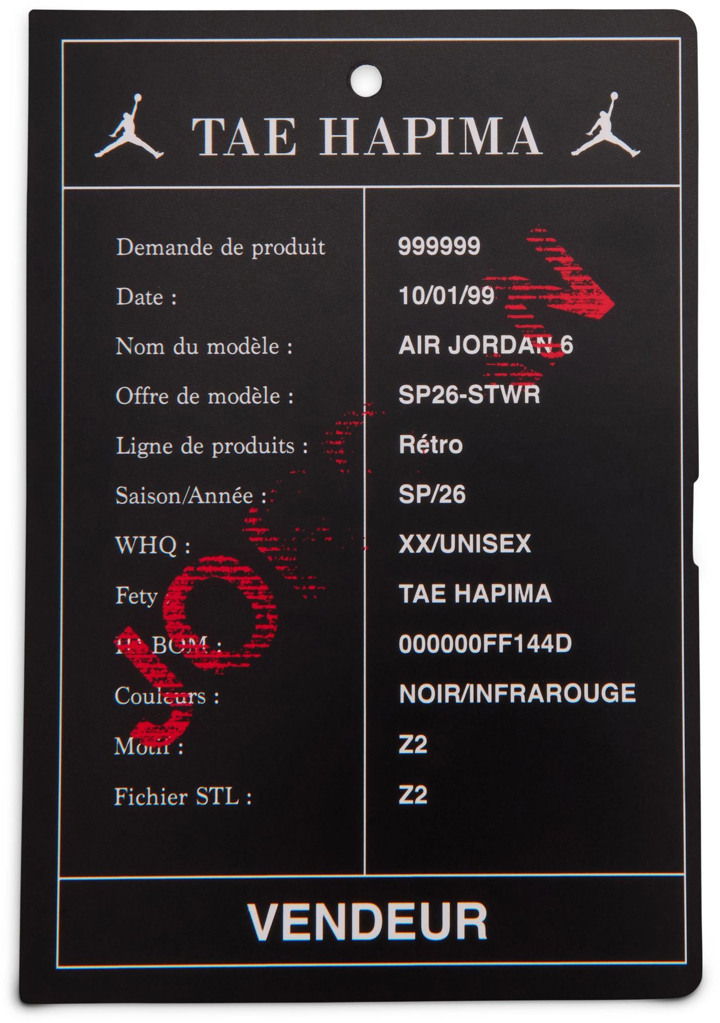 Air Jordan Toddler 6 Retro 'Infrared Salesman' Basketball Shoes product image