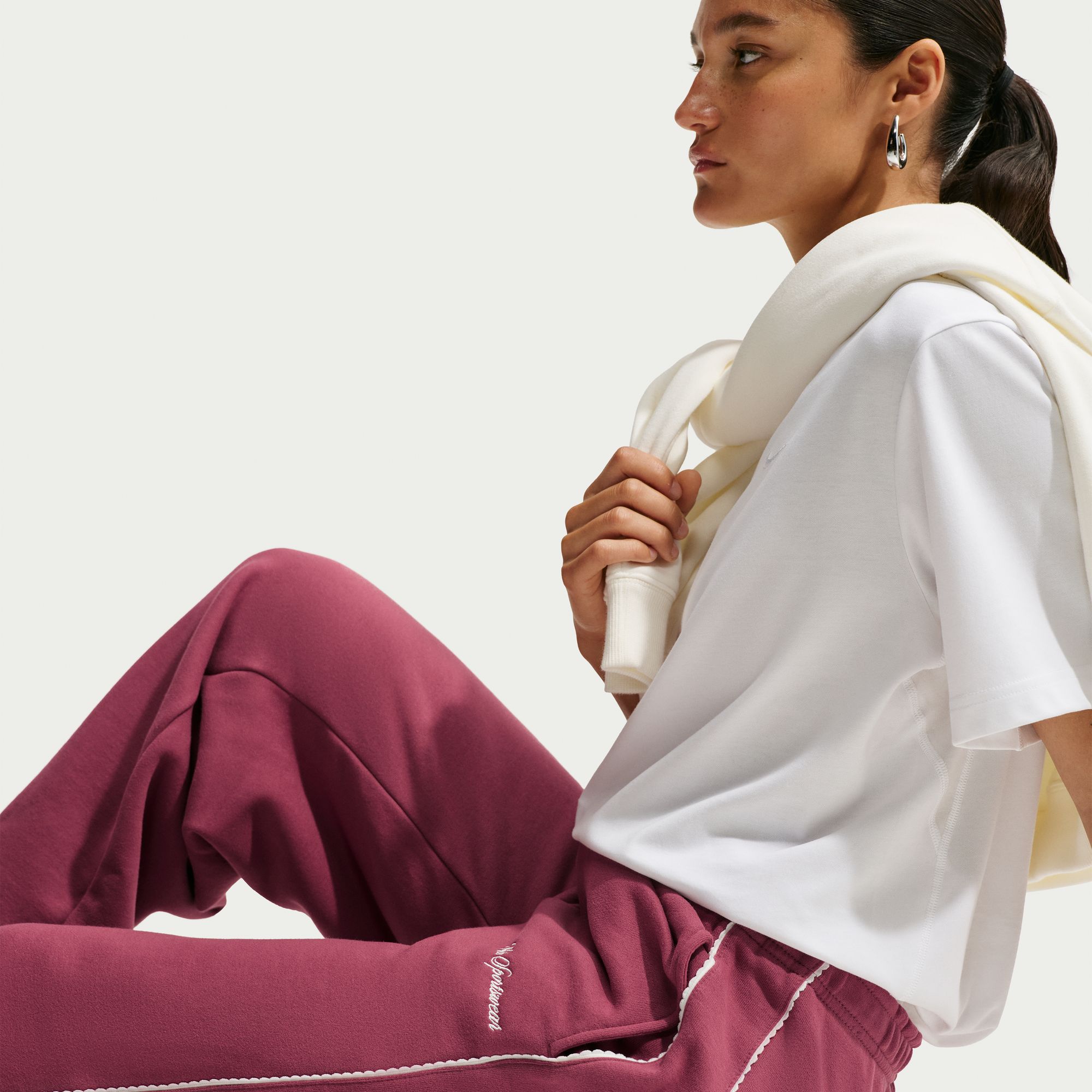 Nike Women's Studio Fleece Medium Weight "Graphic Pack" Wide-Leg Pants product image