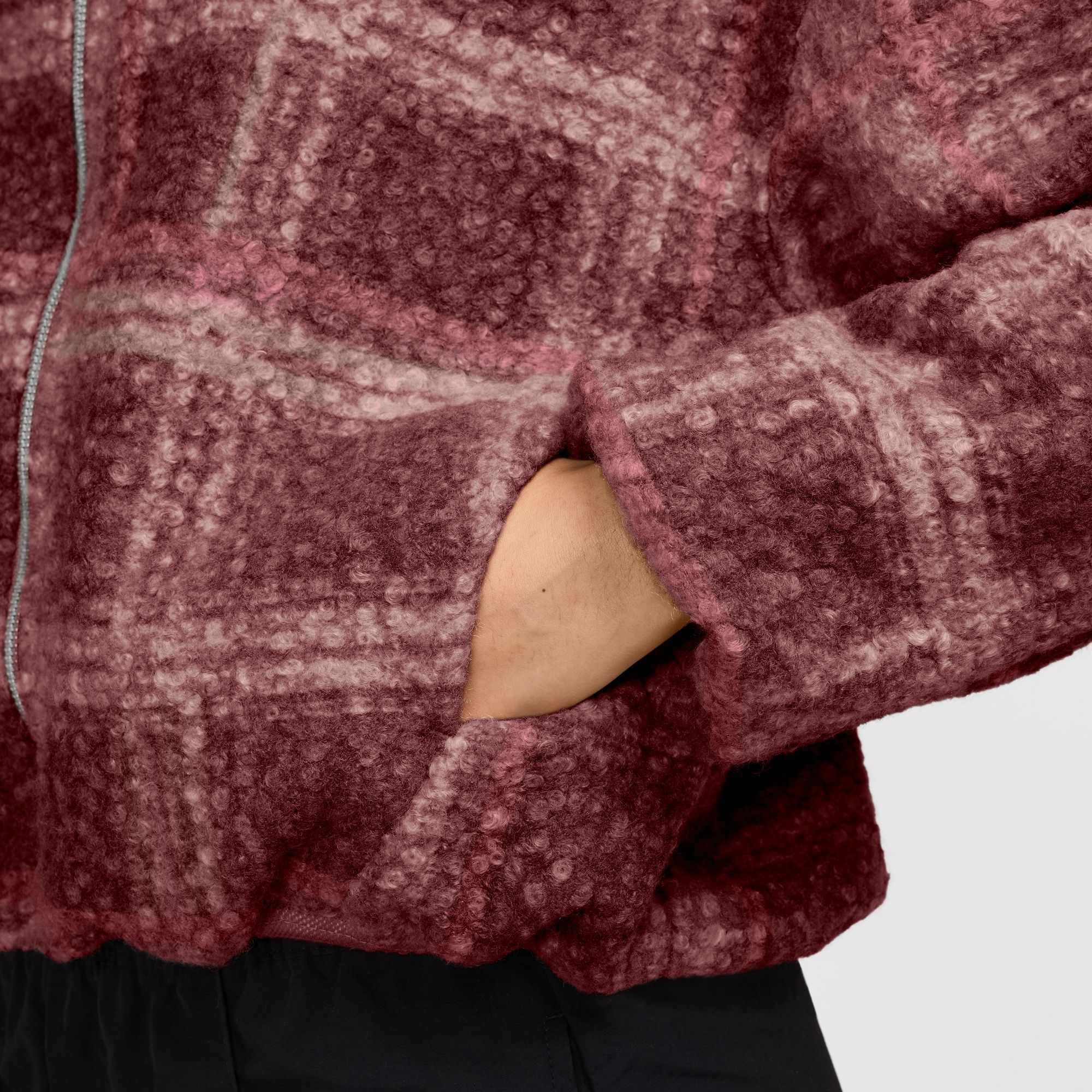 Nike Women's Sportswear Oversized Plaid High-Pile Fleece Jacket | Dick ...