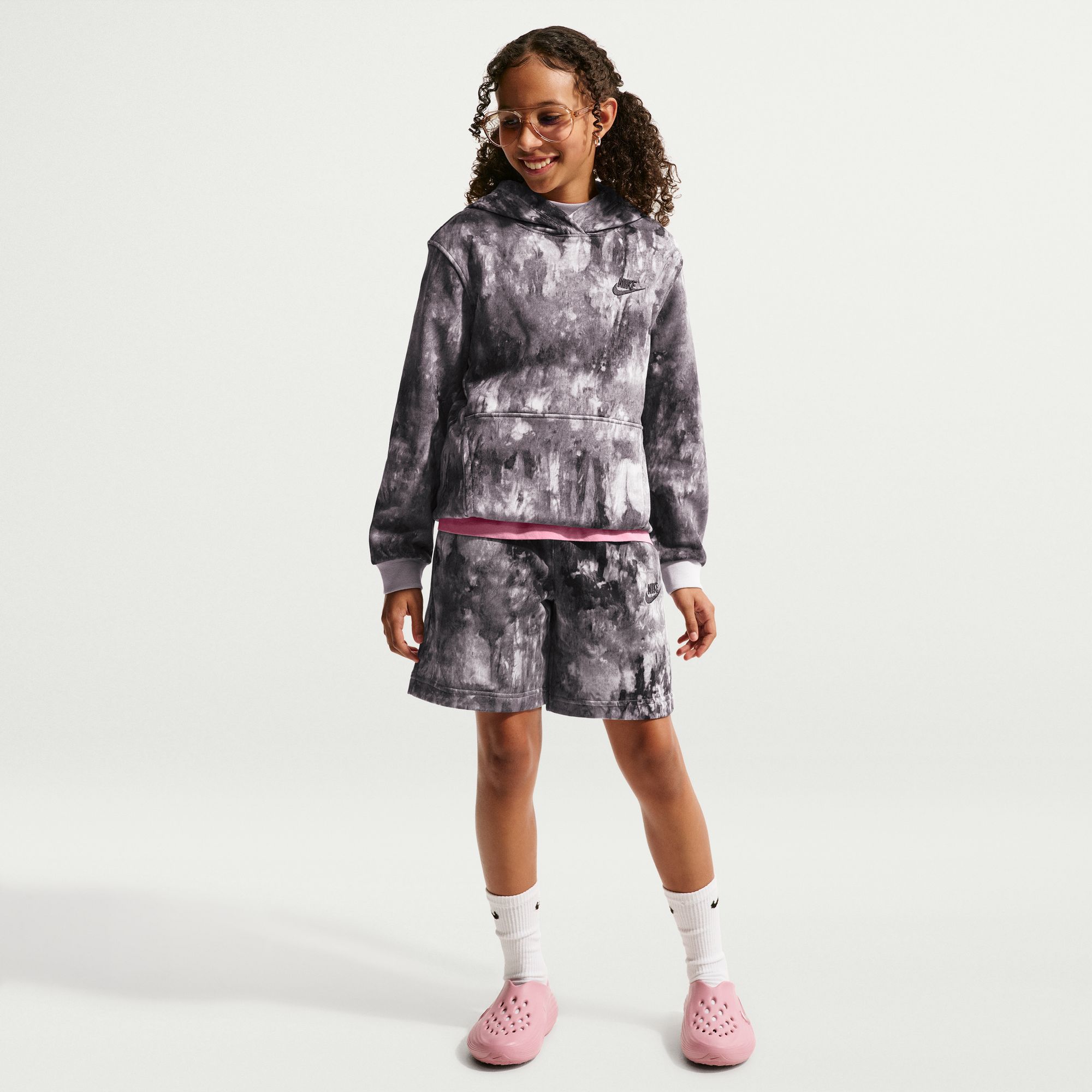 Nike Kids' Sportswear Club Fleece Wash Printed Hoodie product image