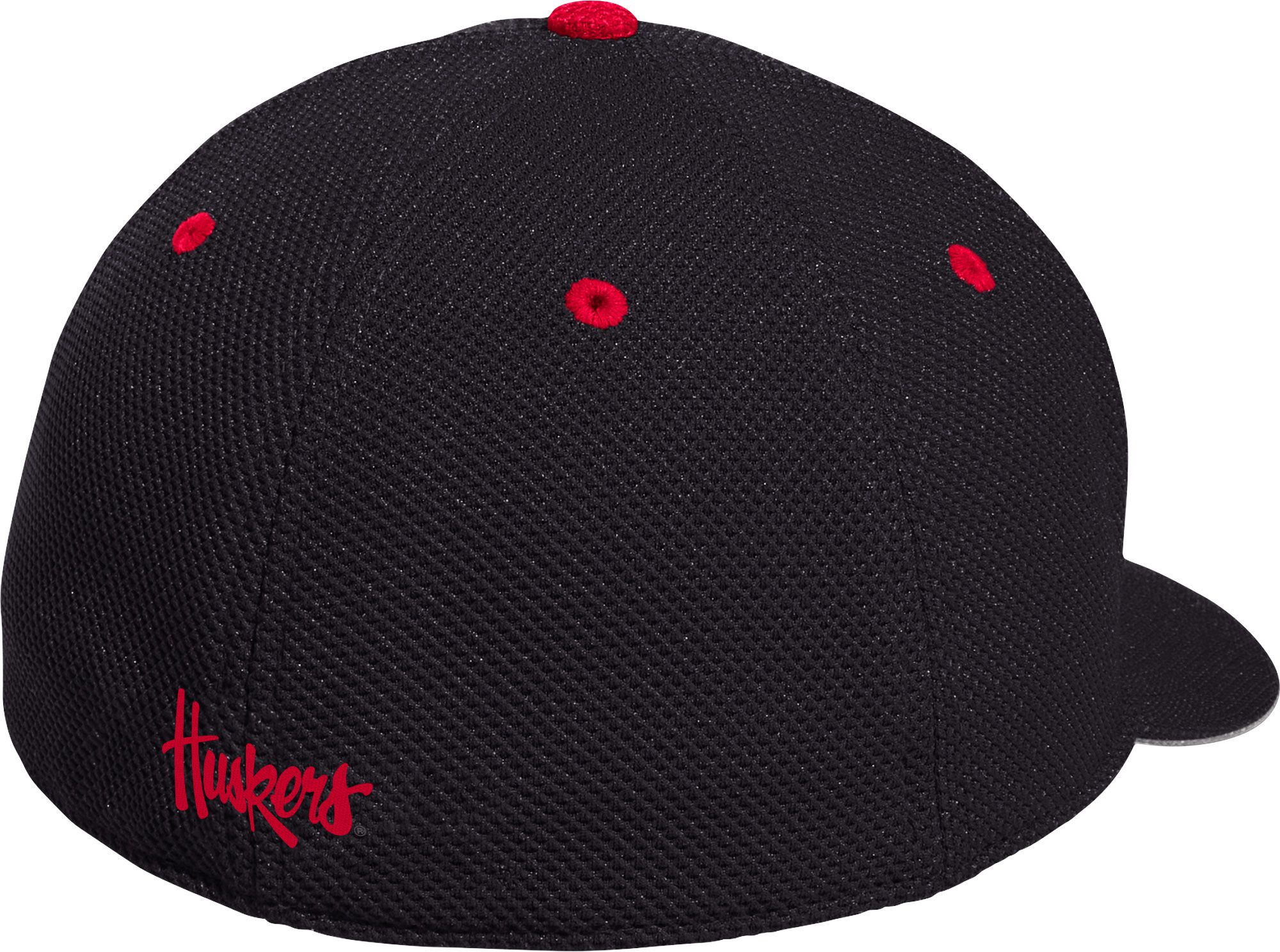 adidas Men's Nebraska Cornhuskers Black Mesh Fitted Hat product image