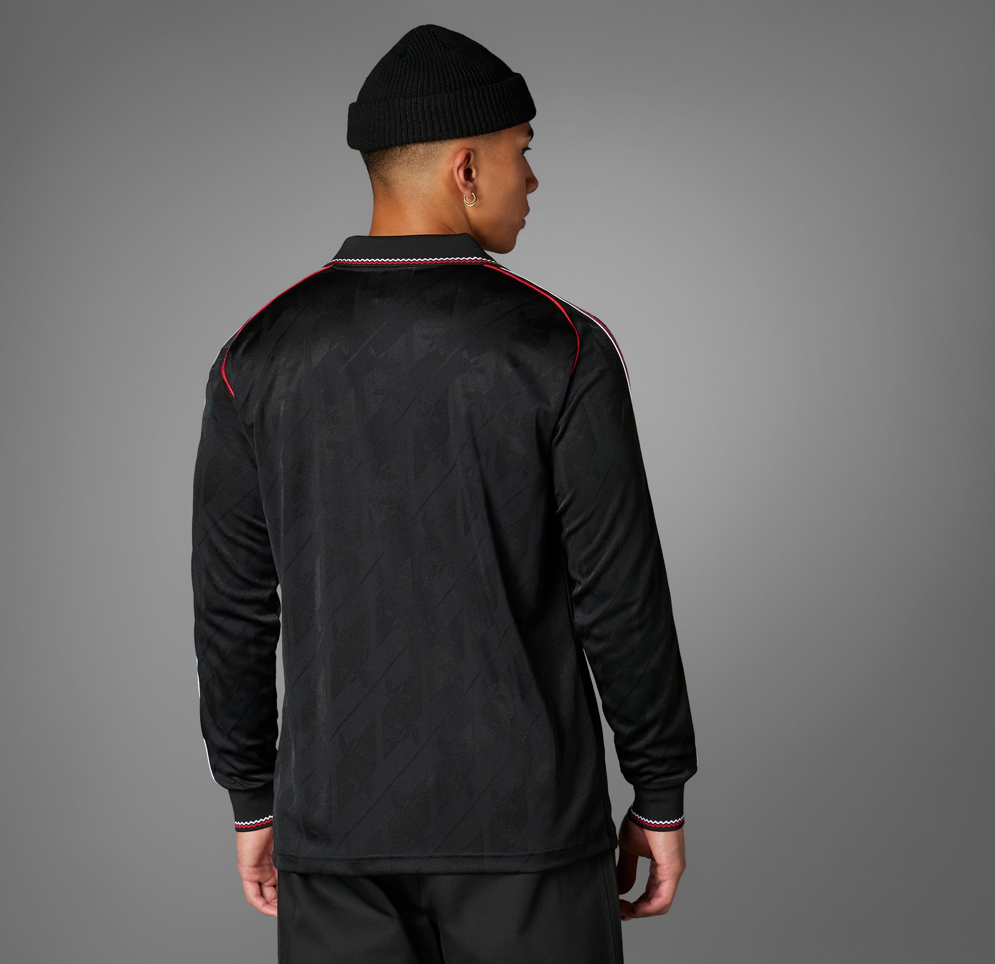 adidas Adult Manchester United 2024 Lifestyler Black Long Sleeve Jersey product image