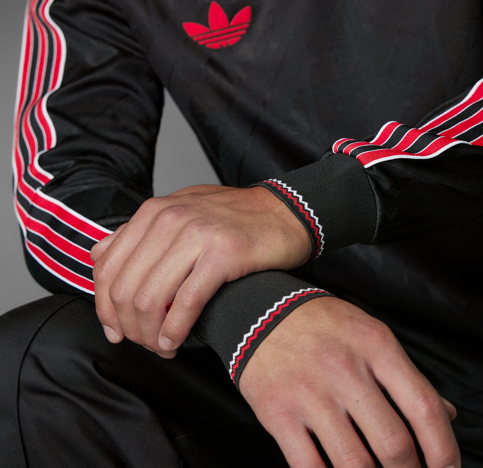 adidas Adult Manchester United 2024 Lifestyler Black Long Sleeve Jersey product image