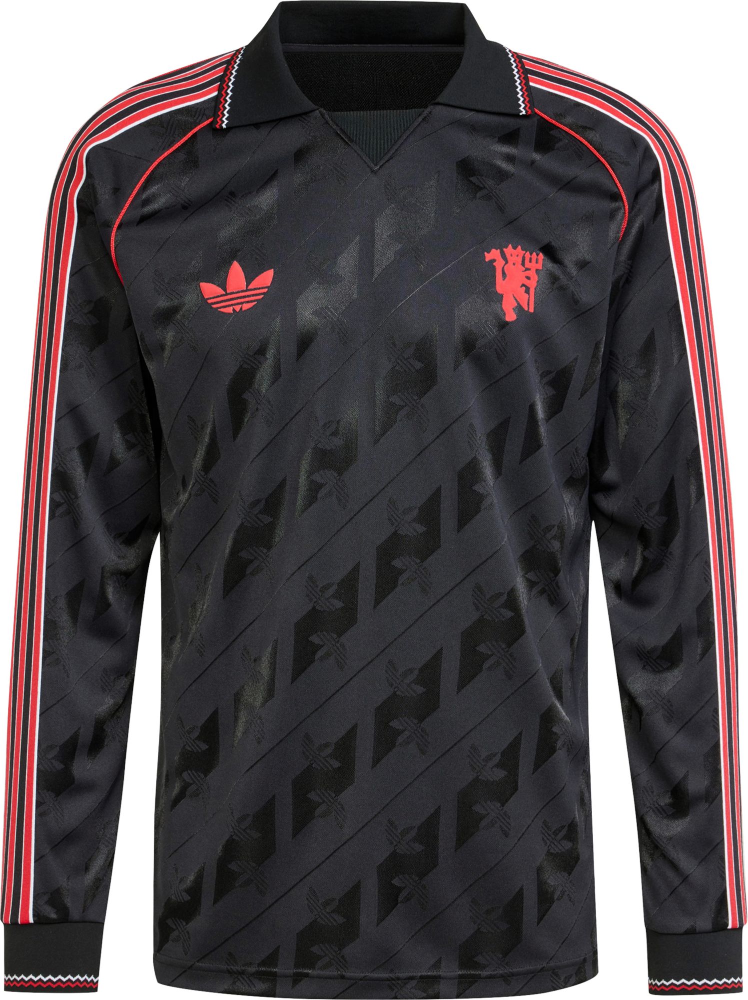 adidas Adult Manchester United 2024 Lifestyler Black Long Sleeve Jersey product image