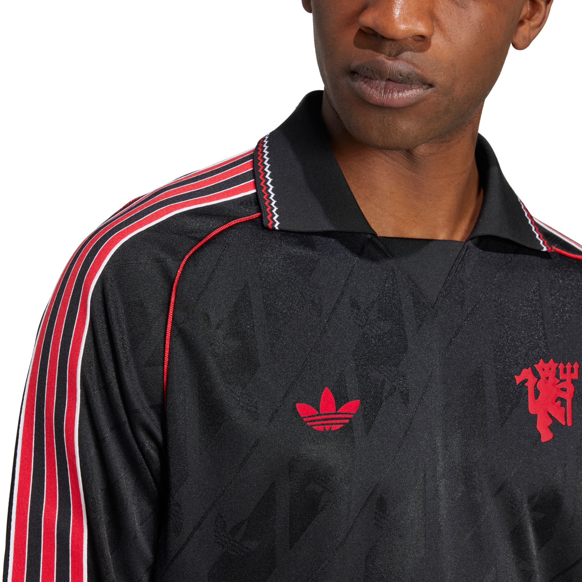 adidas Adult Manchester United 2024 Lifestyler Black Long Sleeve Jersey product image
