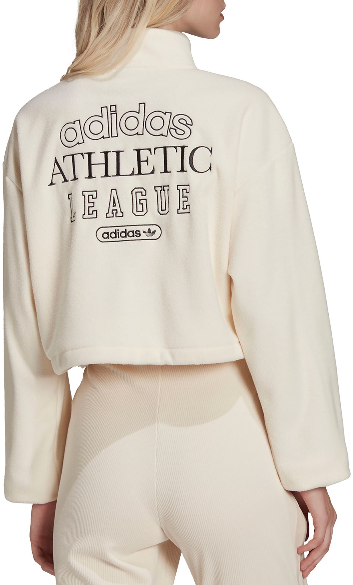 adidas Originals Women's Retro Luxury 1/4 Zip Cropped Sweater product image