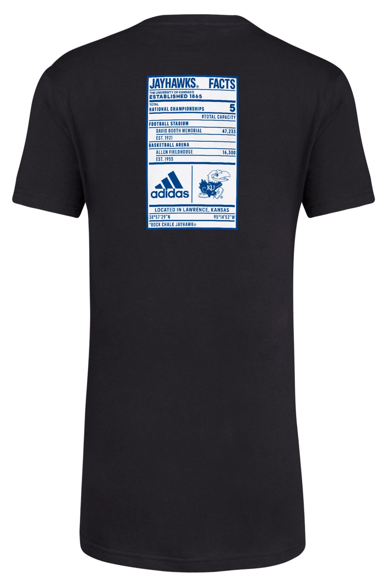 adidas Youth Kansas Jayhawks Black Cereal T-Shirt product image