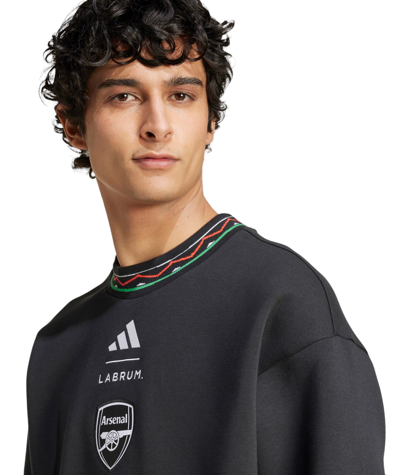 adidas Adult Arsenal 2024 DNA Black Crew Sweatshirt product image