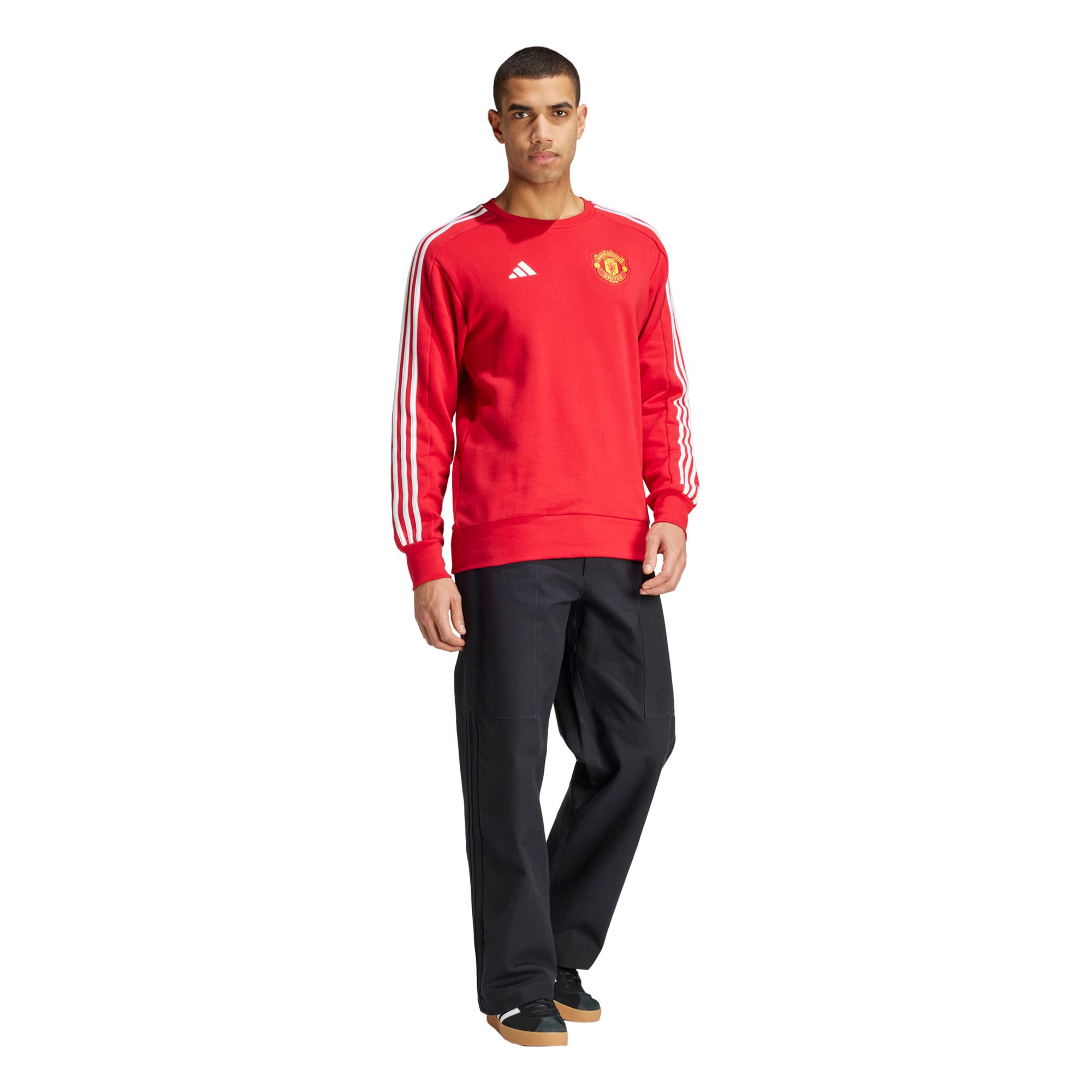 adidas Adult Manchester United 2024 DNA Red Crew Sweatshirt product image