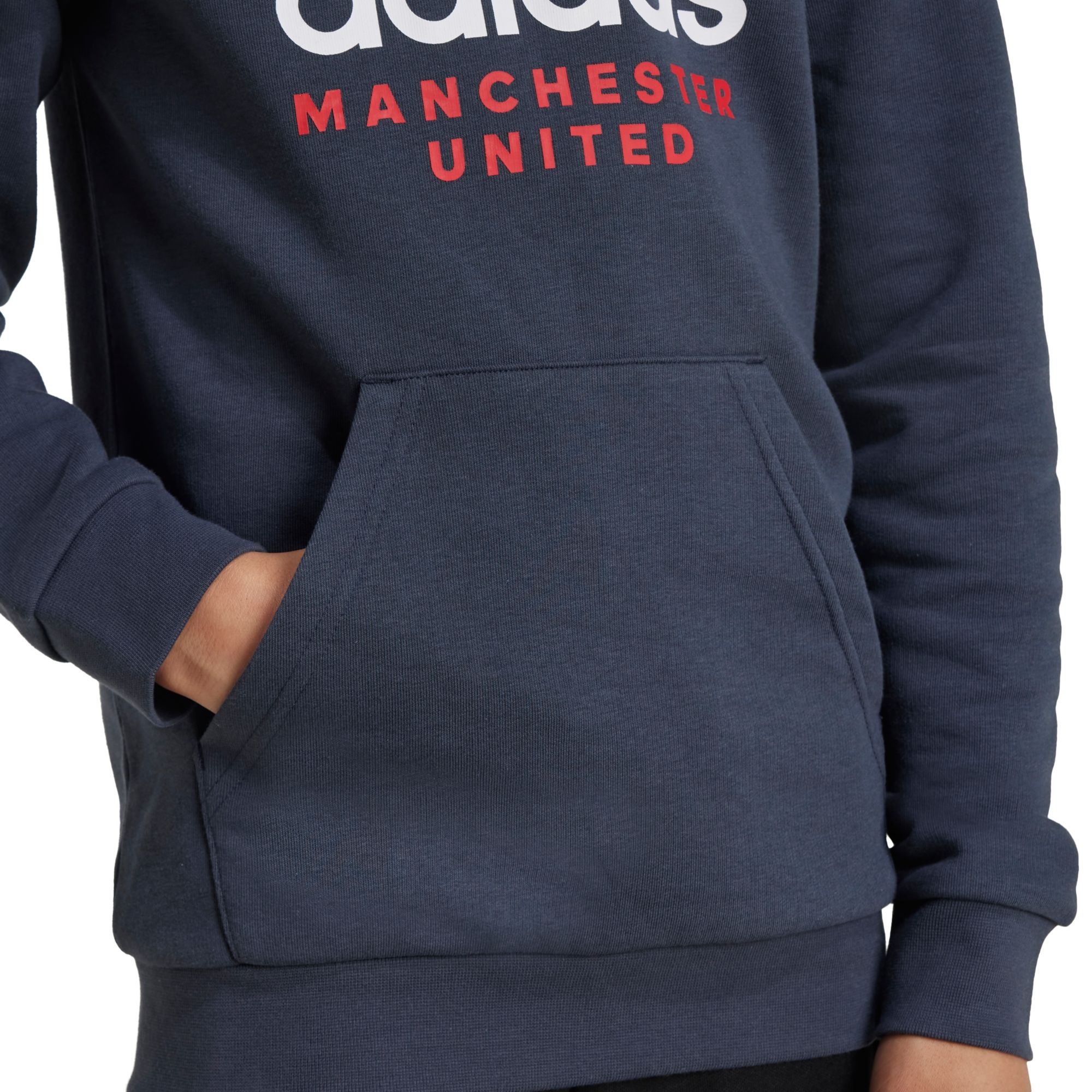adidas Youth Manchester United 2024 DNA Grey Pullover Hoodie product image