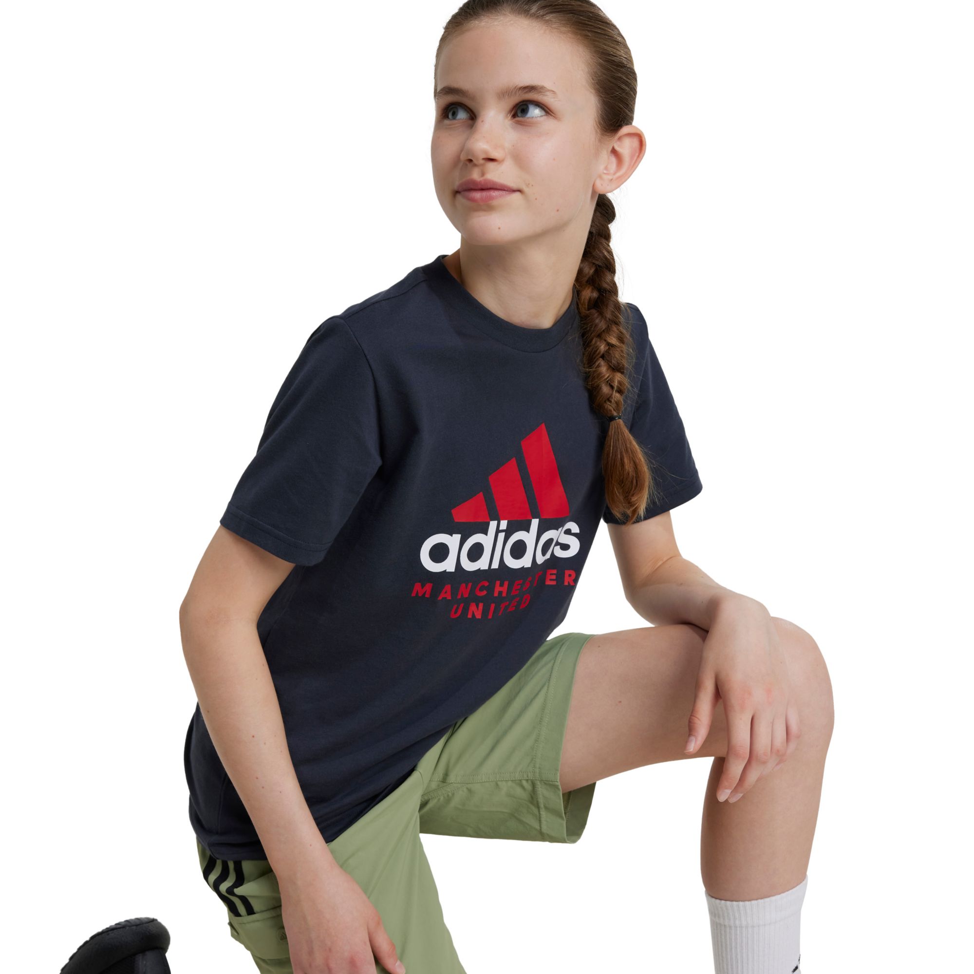adidas Youth Manchester United 2024 DNA Grey T-Shirt product image