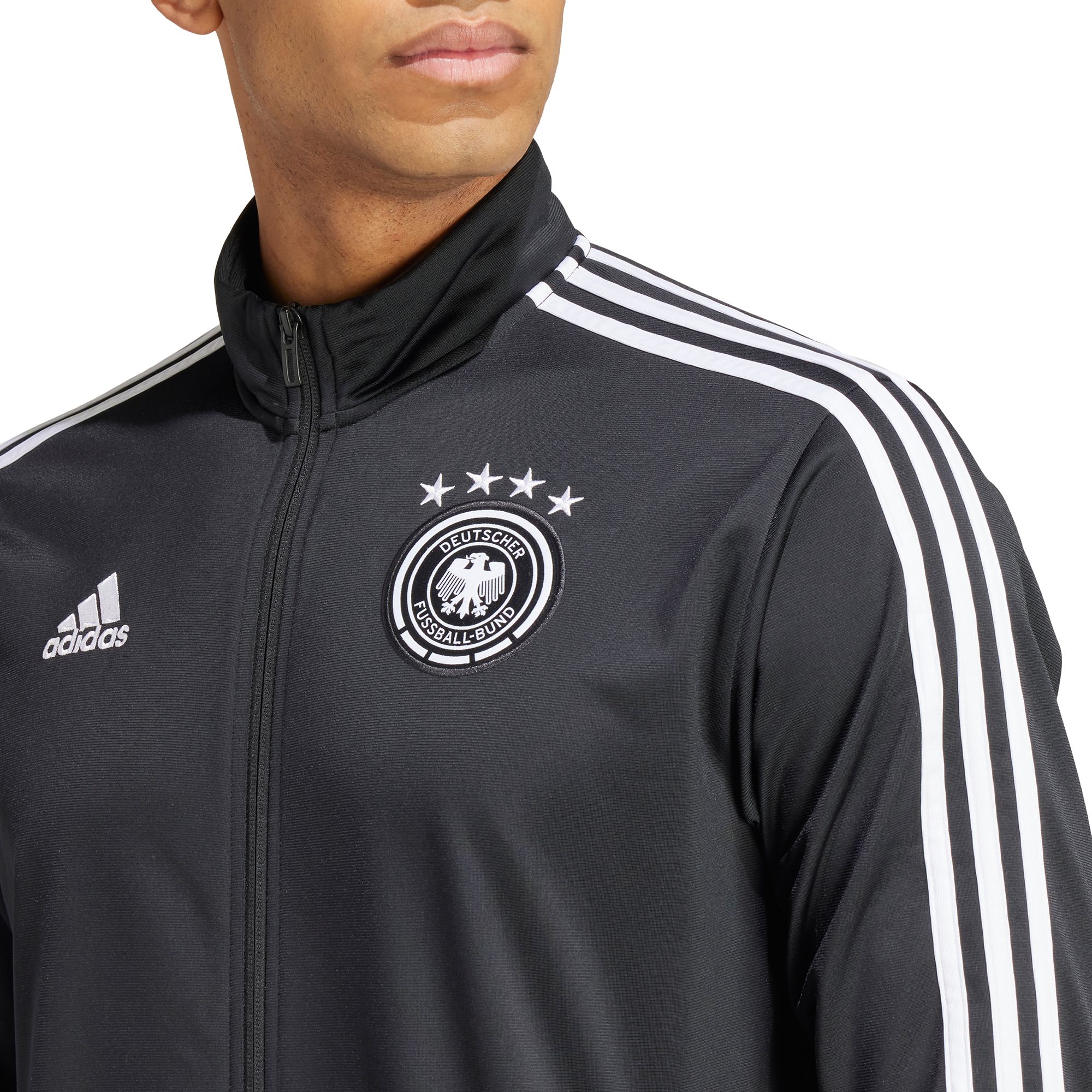 adidas Adult Germany 2024 DNA Black Long Sleeve Shirt