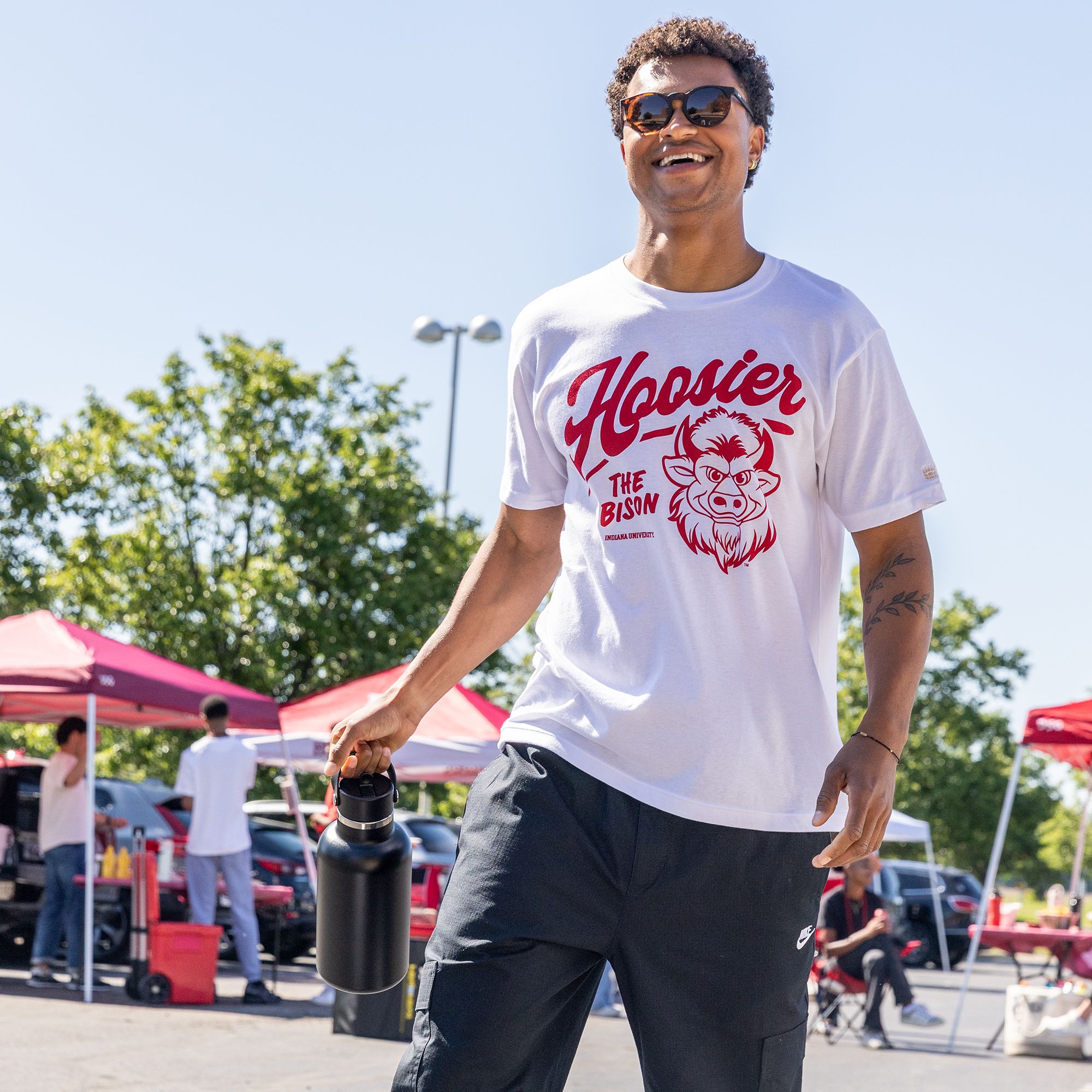 Homefield Men's Indiana Hoosiers White Hoosier Bison T-Shirt product image