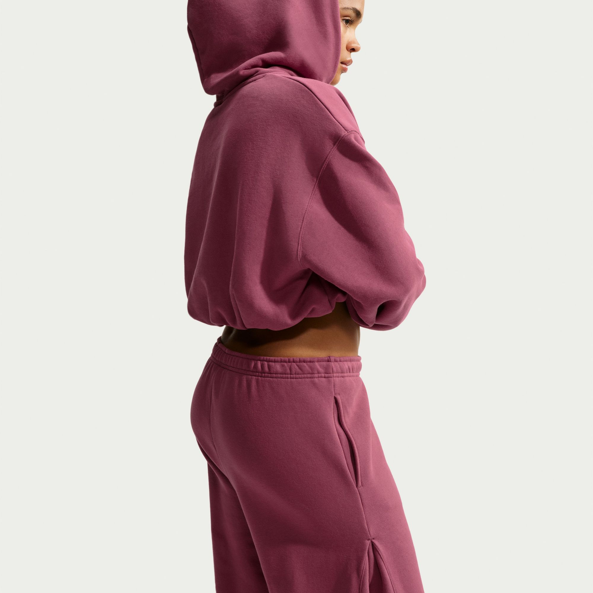 Nike Women's Studio Fleece Medium Weight Loose Pleated Snap Pants product image