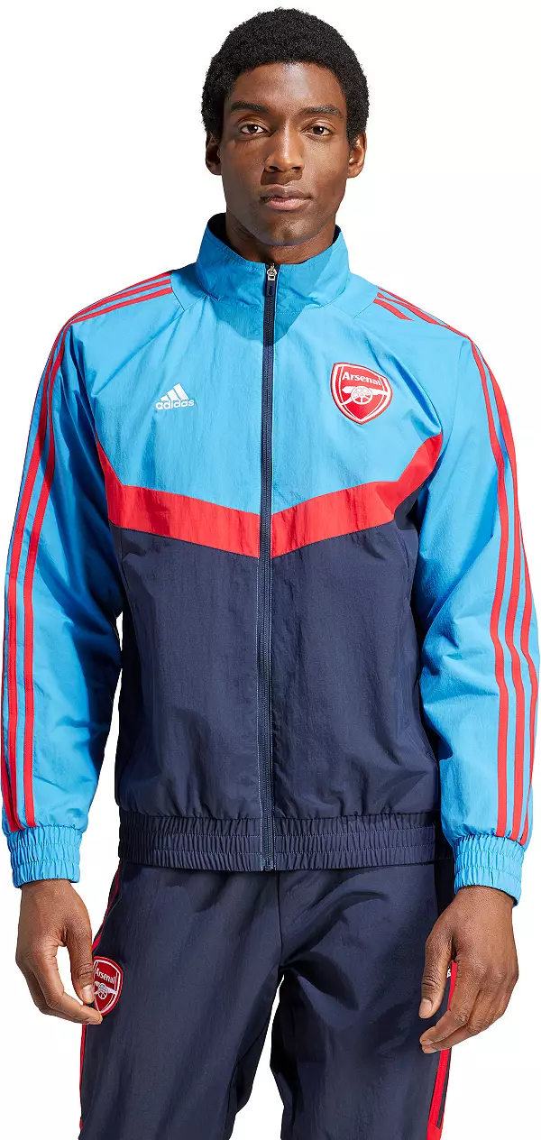 adidas Adult Arsenal 2024 Woven Blue Full-Zip Track Jacket