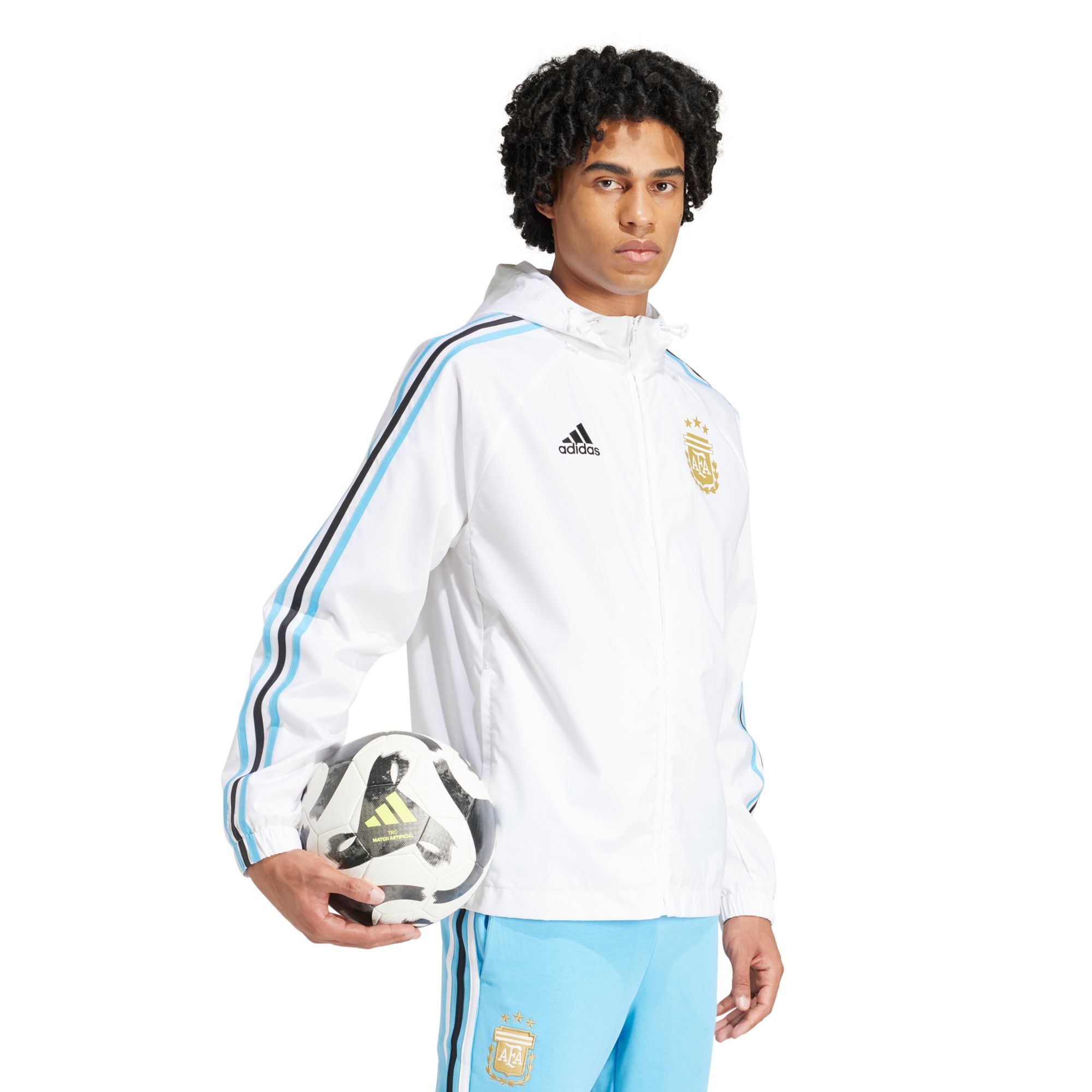 adidas Argentina DNA White Windbreaker Jacket product image