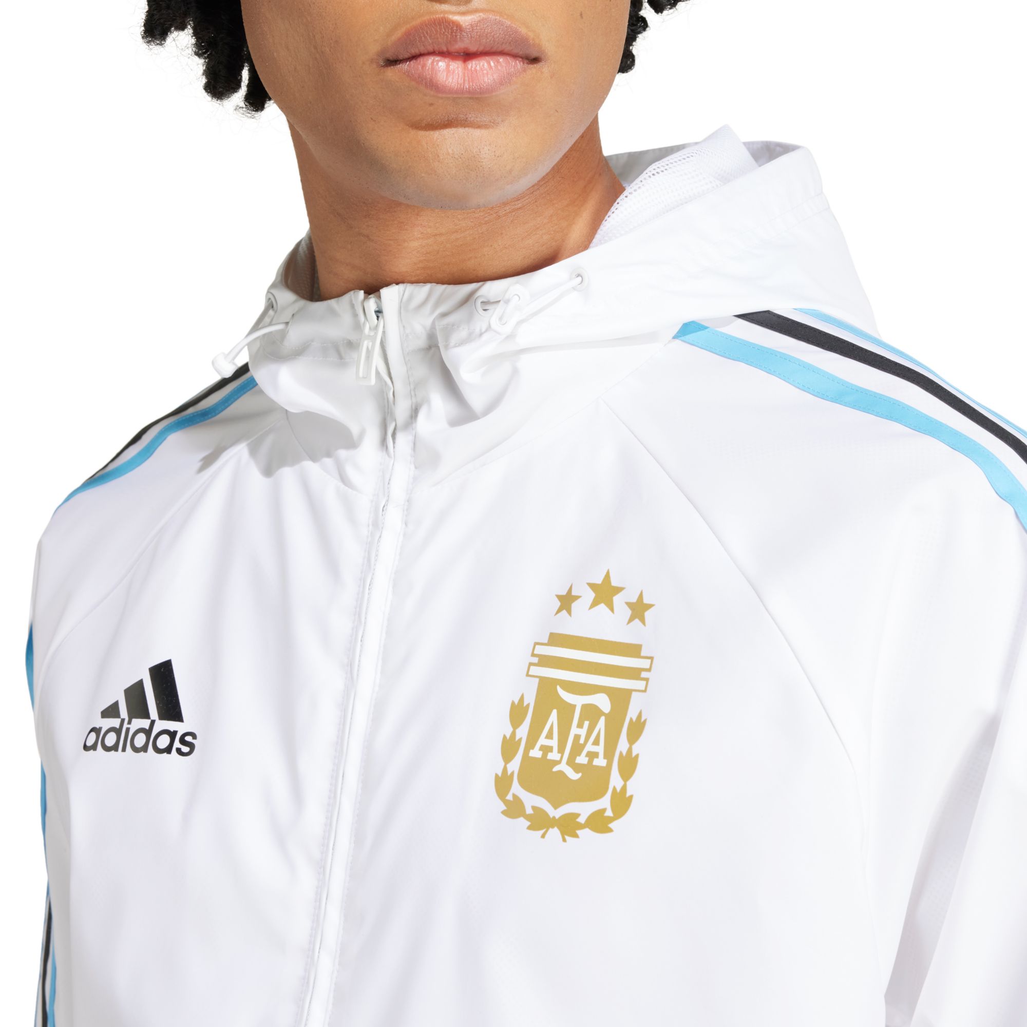adidas Argentina DNA White Windbreaker Jacket product image