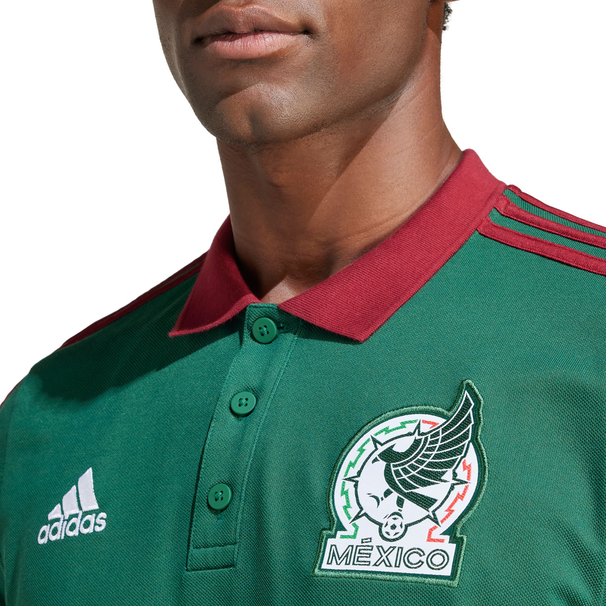 adidas Adult Mexico 2024 DNA Green Polo