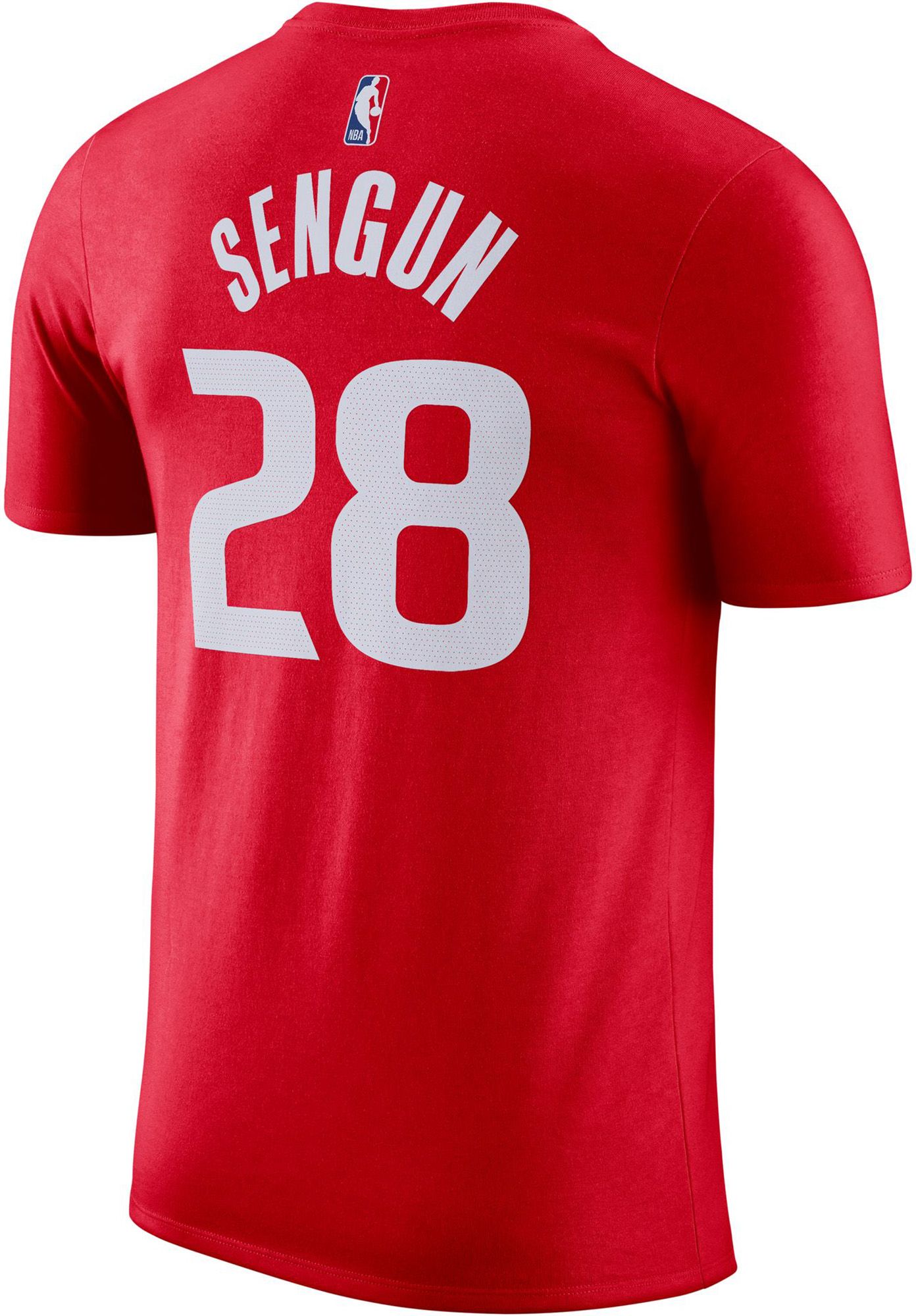 Nike Men's Houston Rockets Alperen Sengun #28 Red Icon T-Shirt