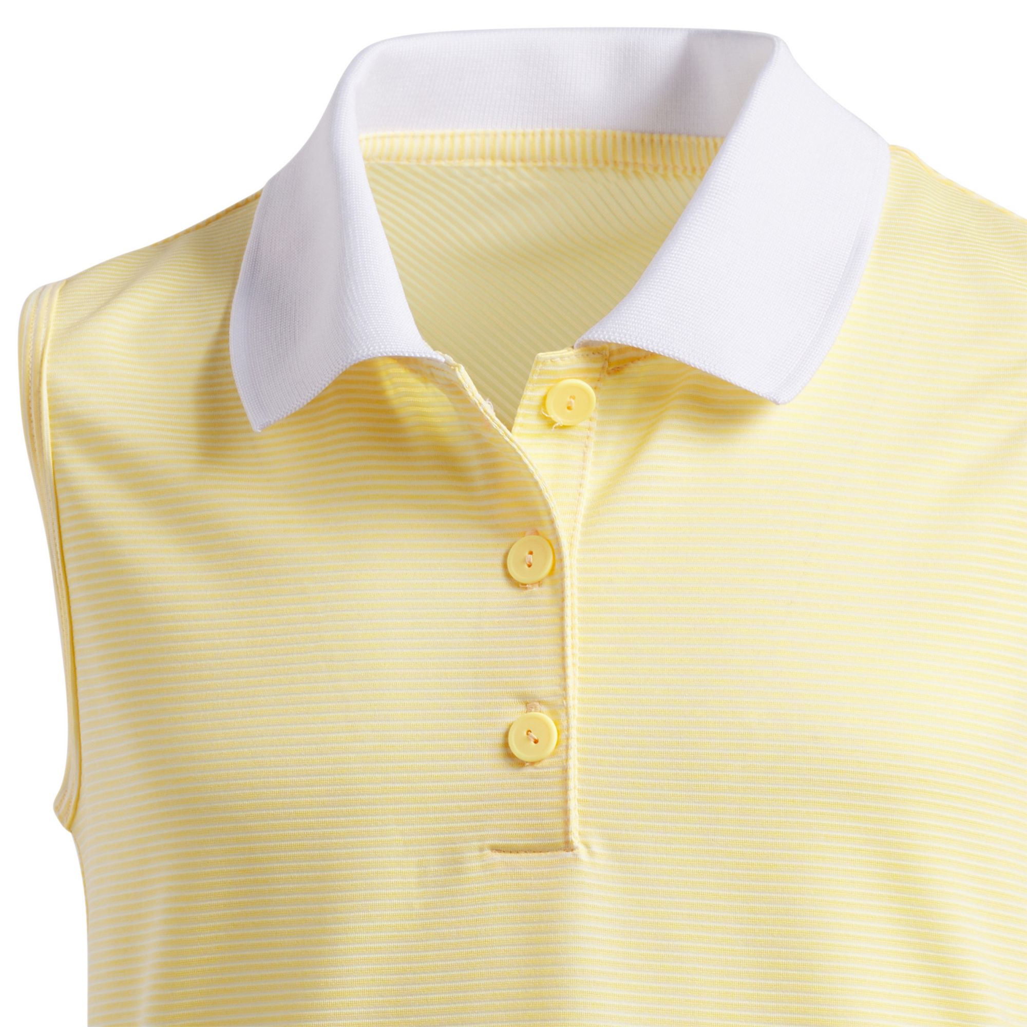 adidas Girls' Striped Sleeveless Golf Polo product image