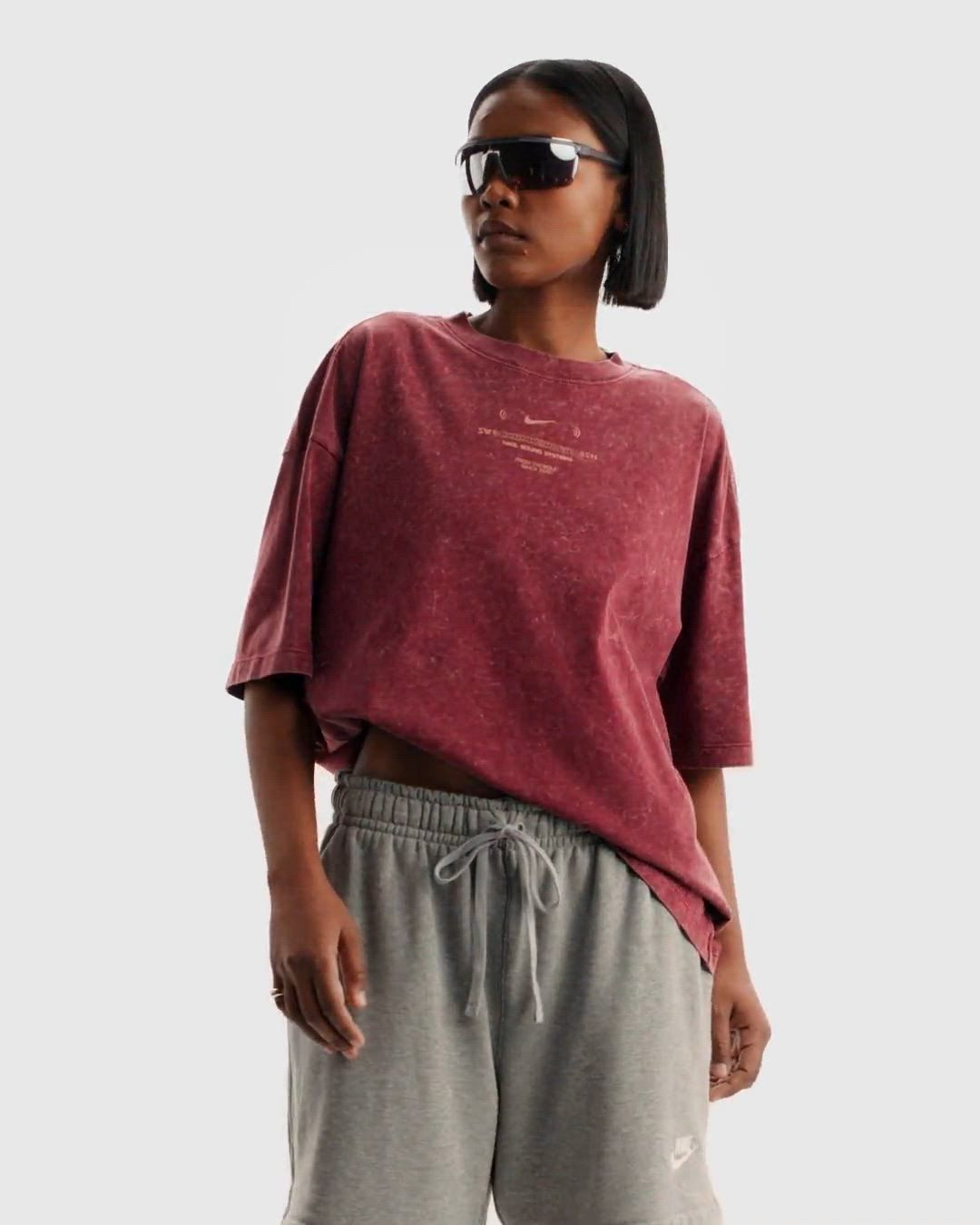 Nike Women's Sportswear Oversized Record Graphic T-Shirt product